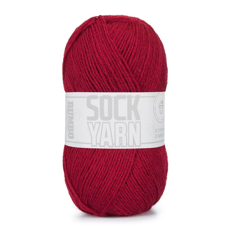 Bumbo Strømpegarn fv.2027 - Mørk Rød 50g.