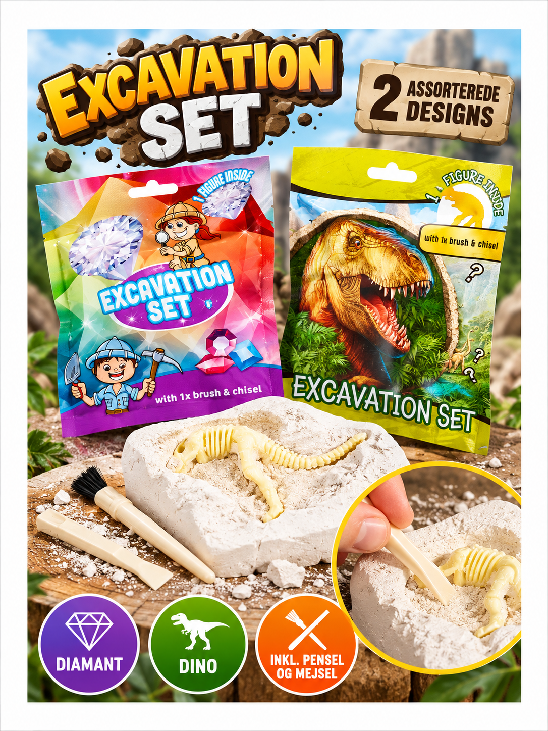 Excavation set Dino egg 1 pc.