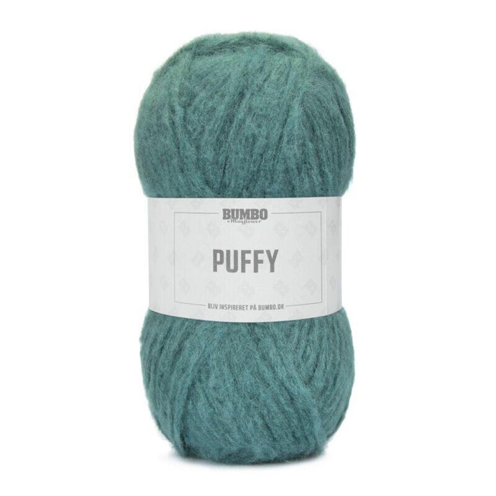 Bumbo Puffy Akryl mix. 100g. fv. 12 Mørkegrøn