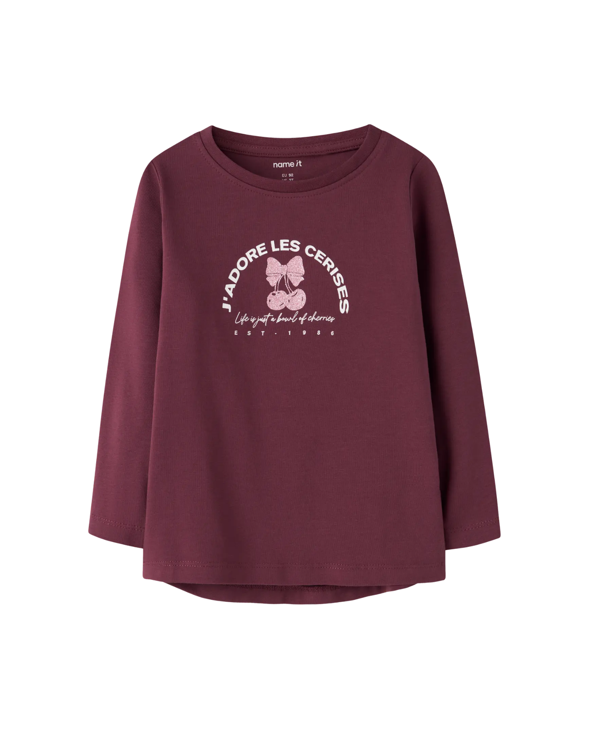Name it Burgundy Cerises T-Shirt - 13224958