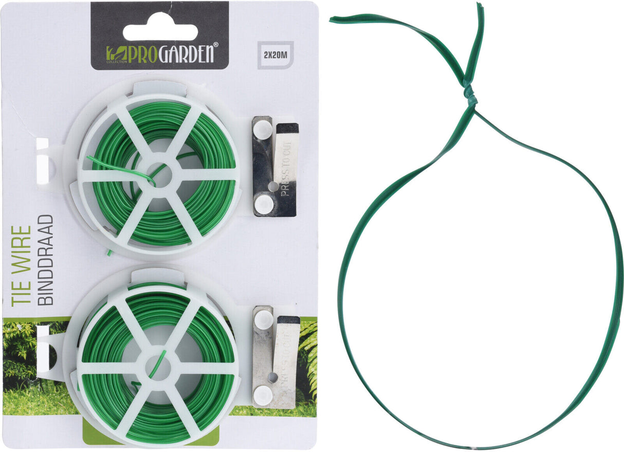 Binding wire plastic/metal 2x20 meters