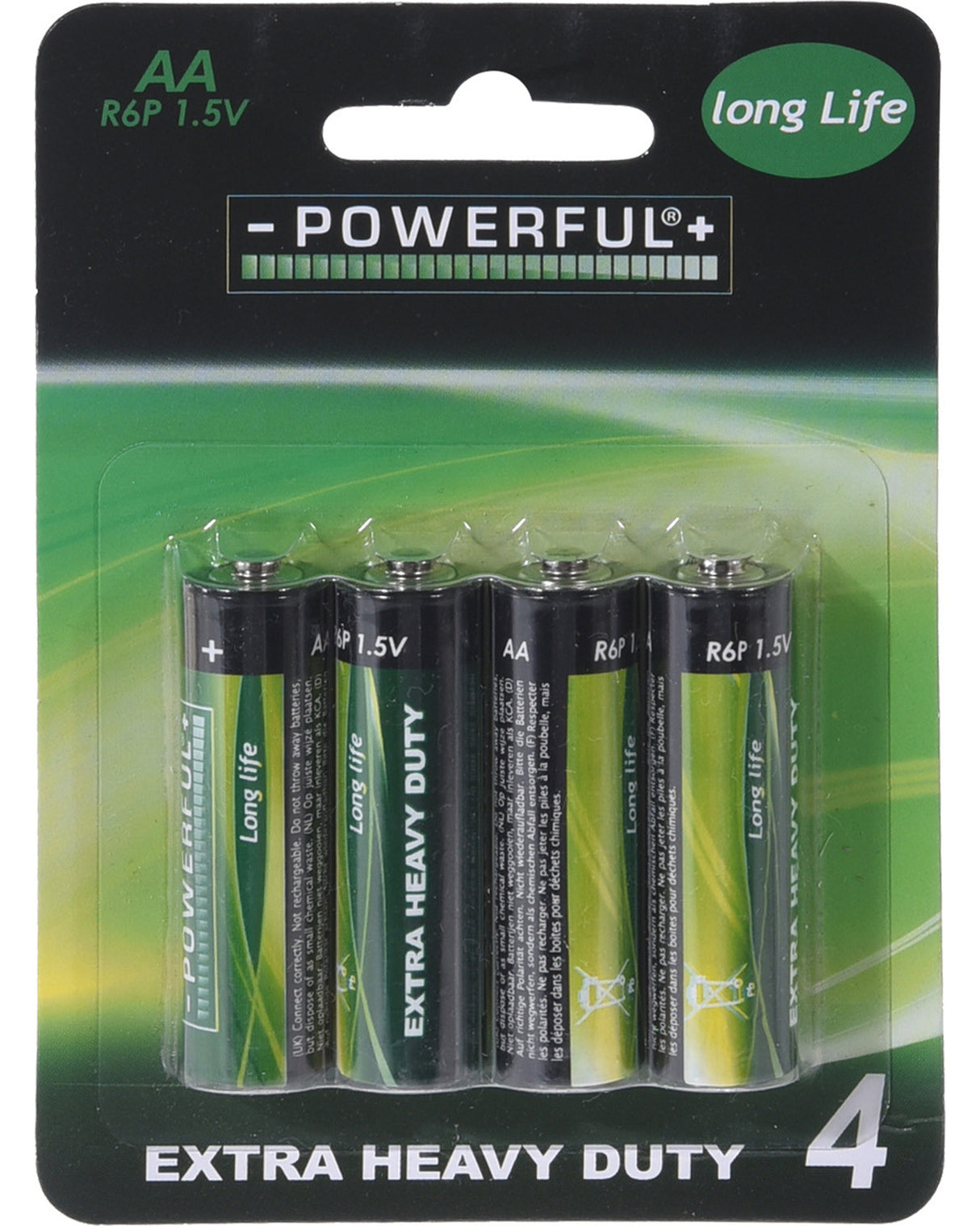 Batteri AA/R6P 4 stk