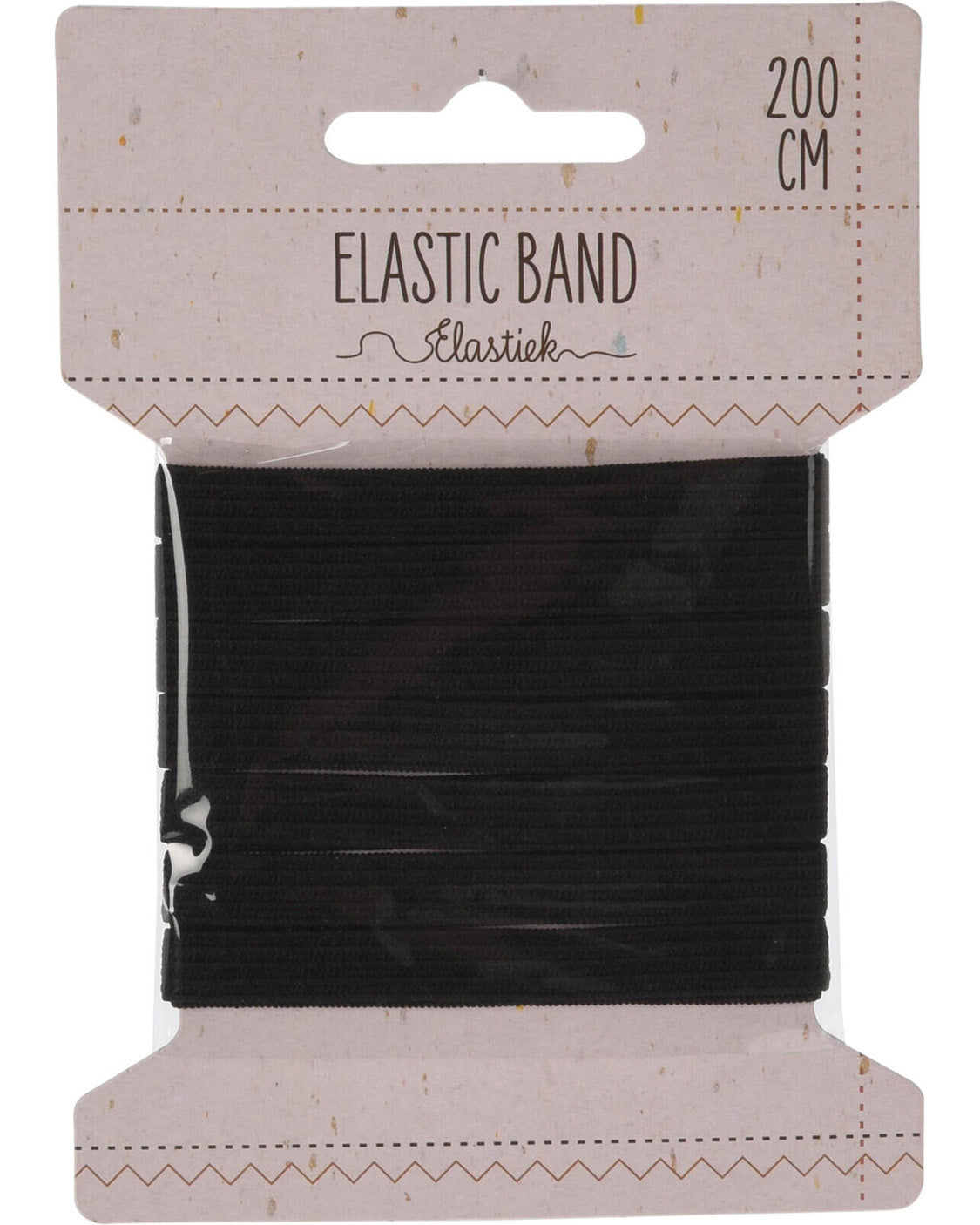 Elastik bånd sort 200x0,8cm