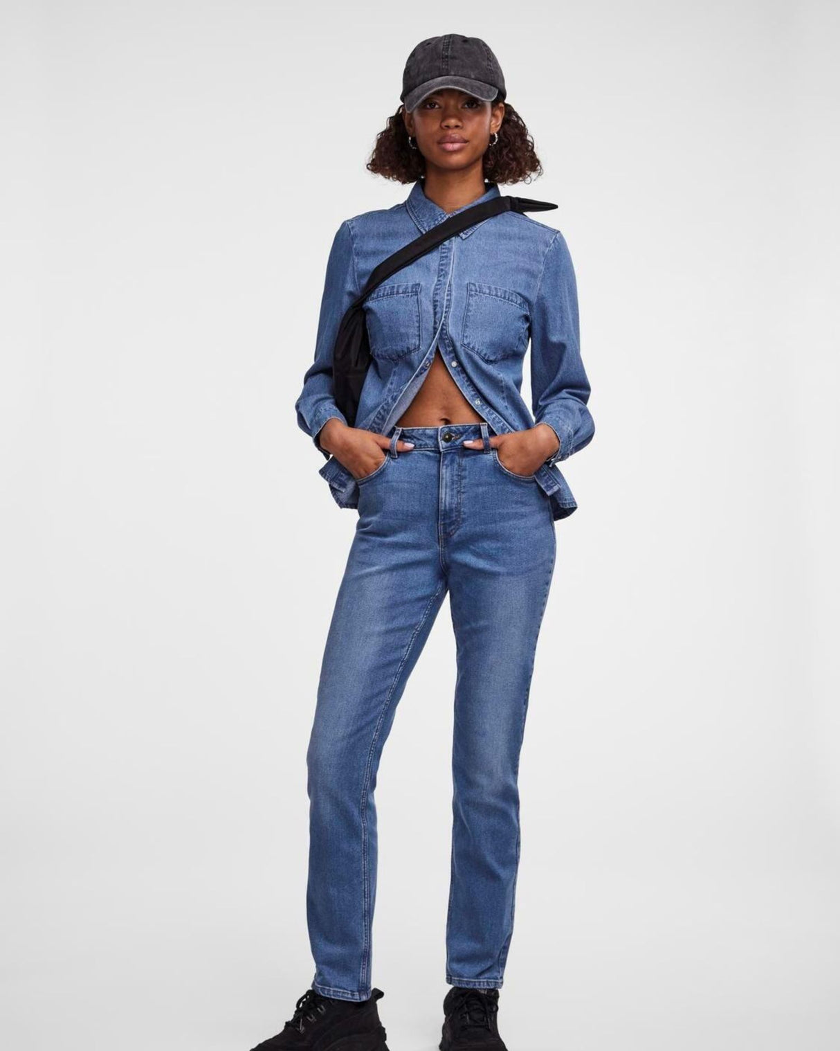 Blue - Medium Blue Denim - Pieces - pants - 17120957