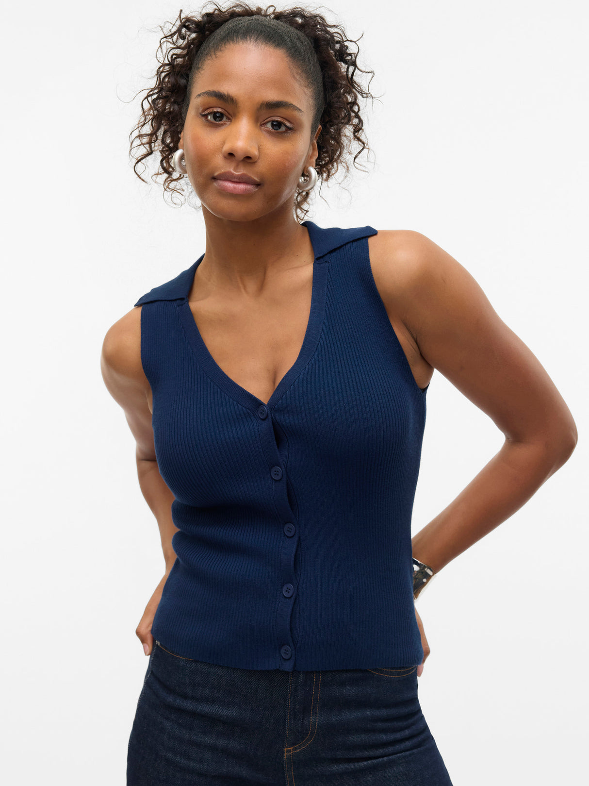 Vero Moda Navy Blazer Striktrøje - 10330770