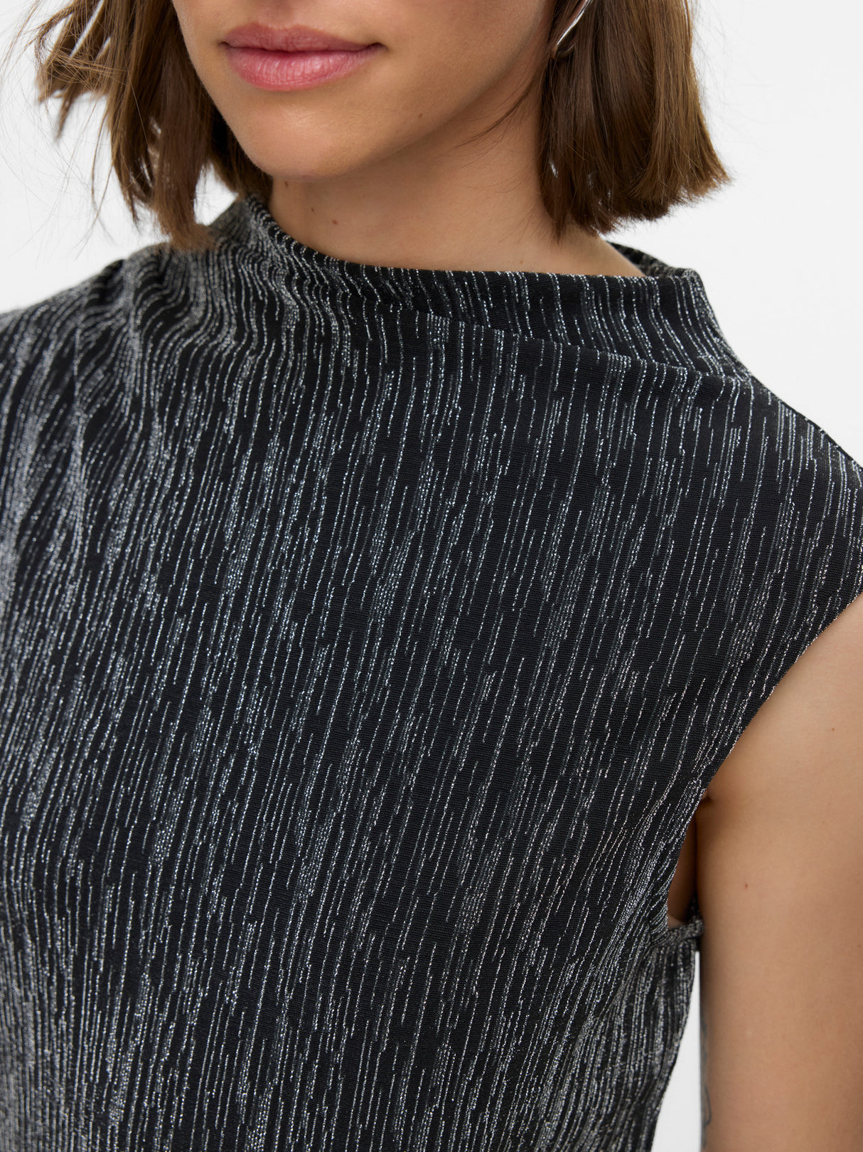Black Silver lurex Kjole fra Vero Moda - 10336100