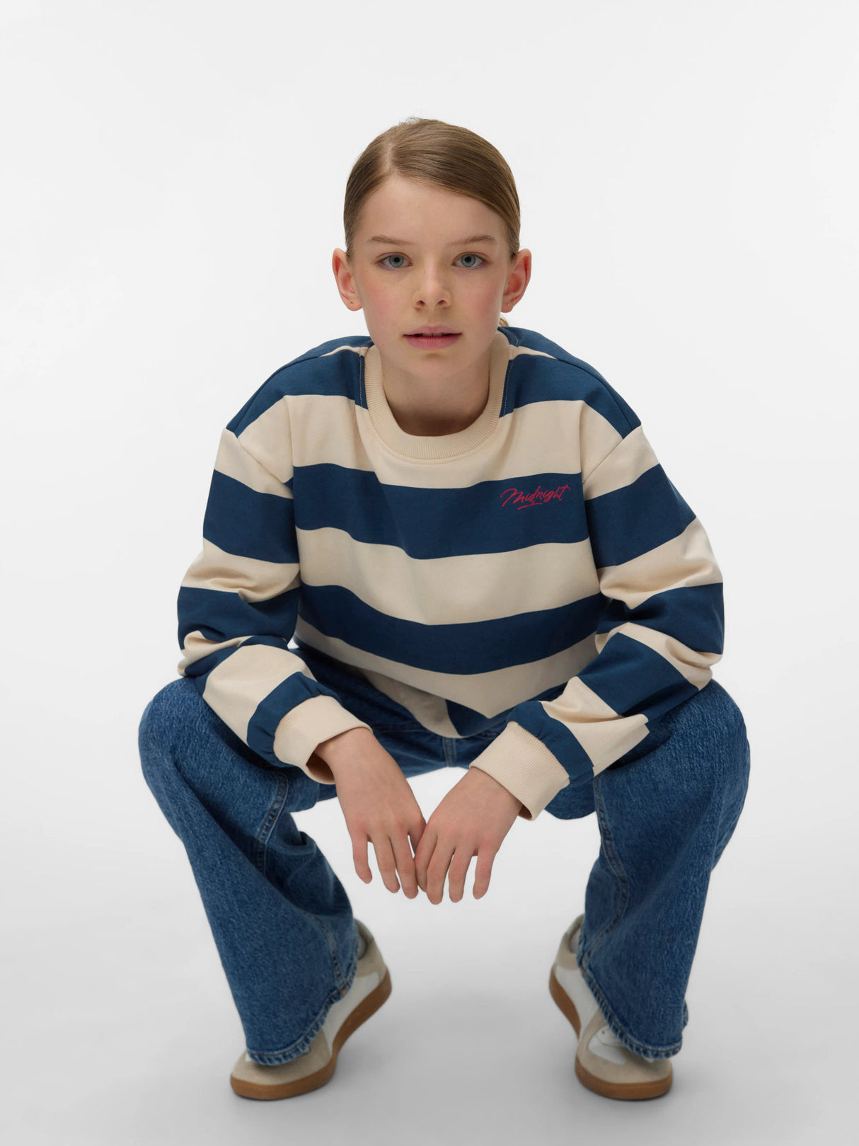 Dark Denim MIDNIGHT STRIPE Sweatshirt fra Vero Moda - 10340523