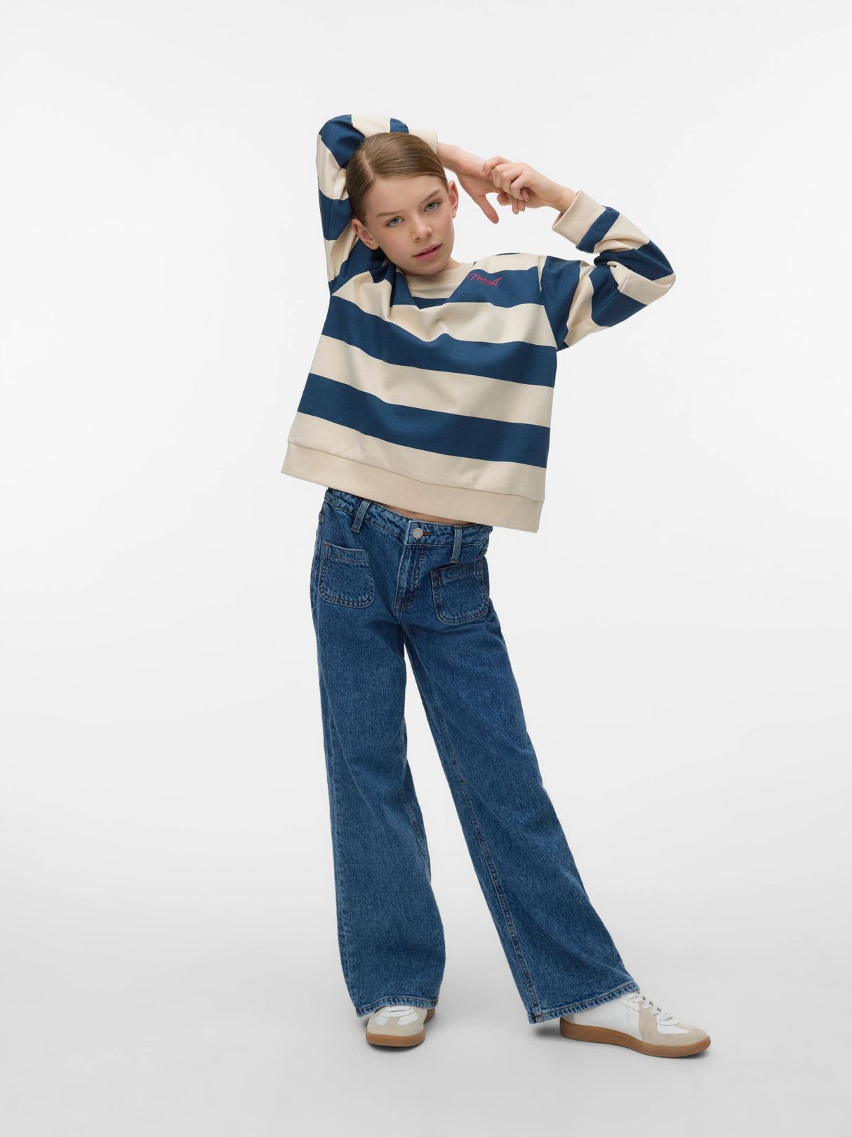 Dark Denim MIDNIGHT STRIPE Sweatshirt fra Vero Moda - 10340523