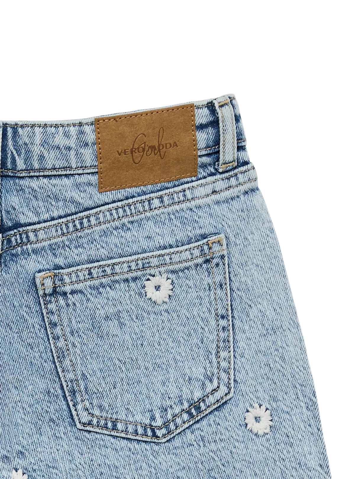 Light Blue Denim FLOWER Shorts fra Vero Moda - 10342580