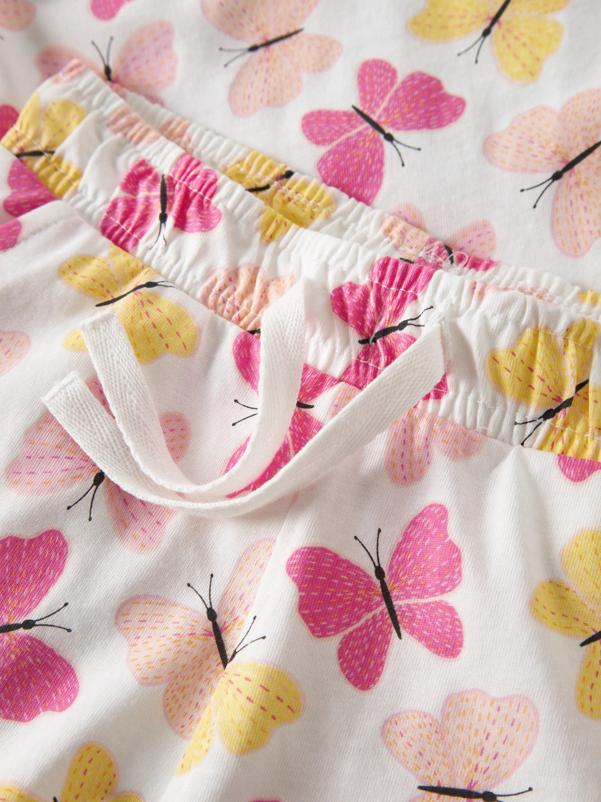 Bright White Pink Butterfly Shorts fra Name it - 13215112
