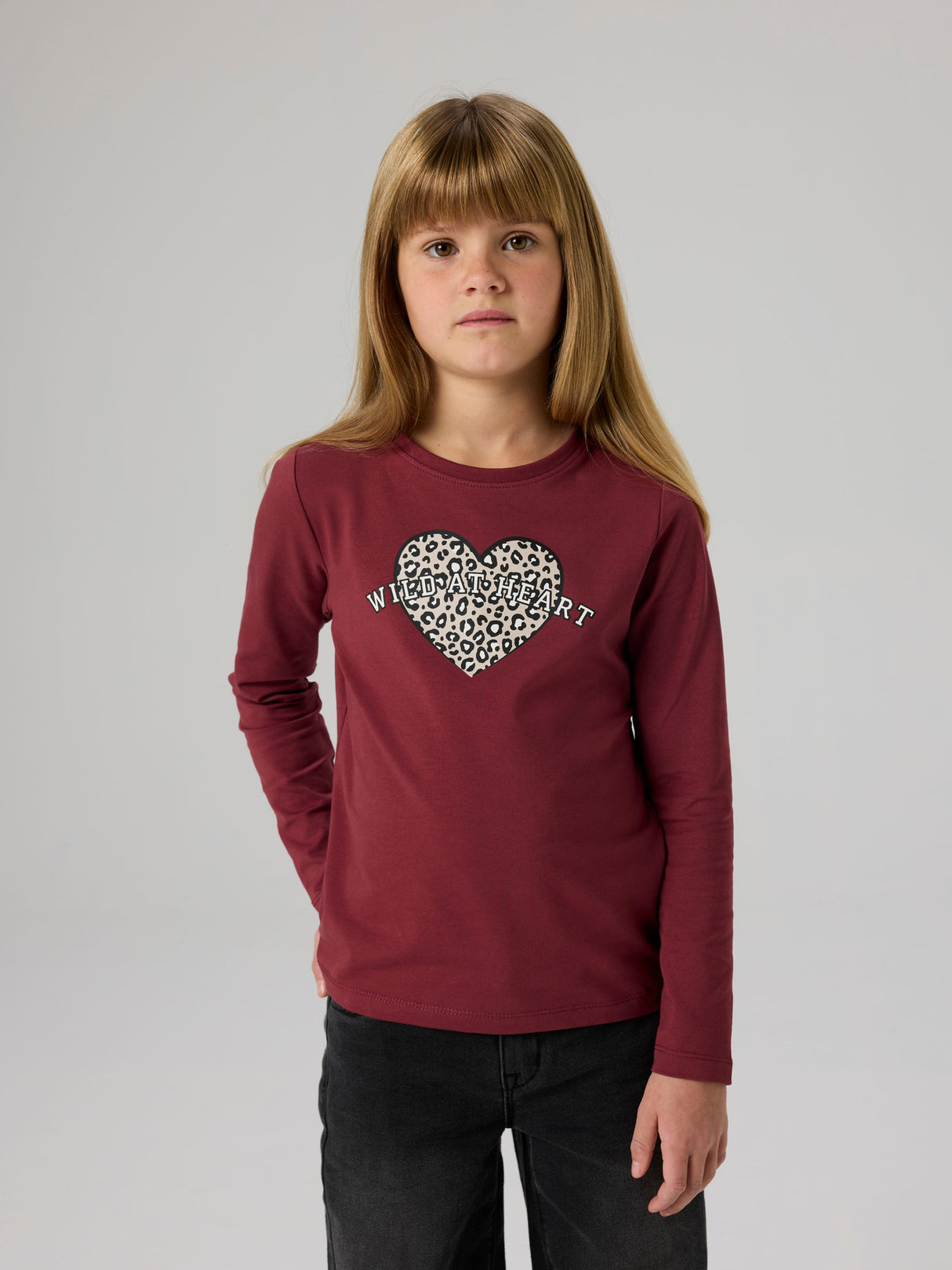 Oxblood Red Wild At Heart Bluse fra Name it - 13224952