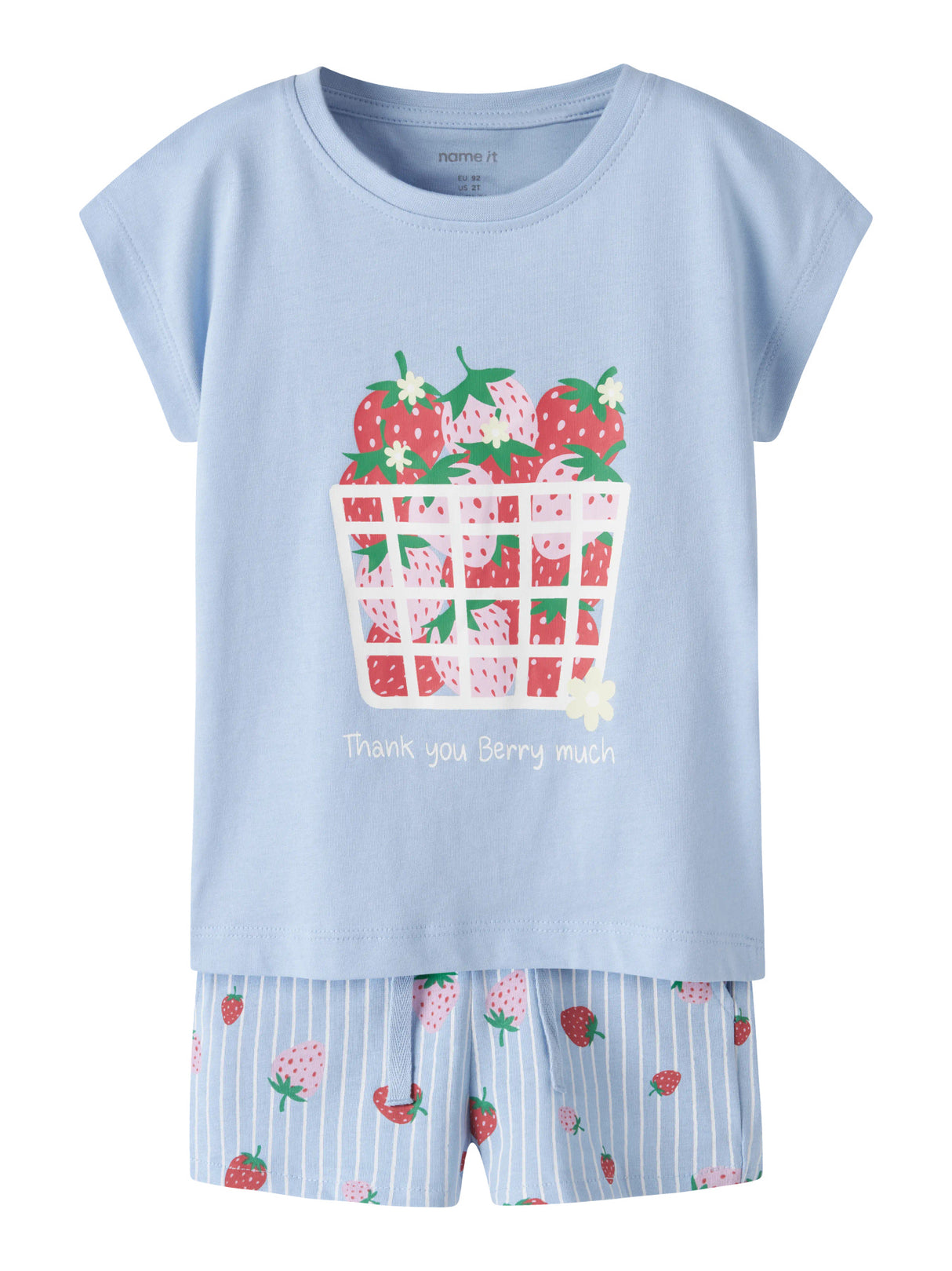 Chambray Blue Strawberry Basket Shorts fra Name it - 13228173