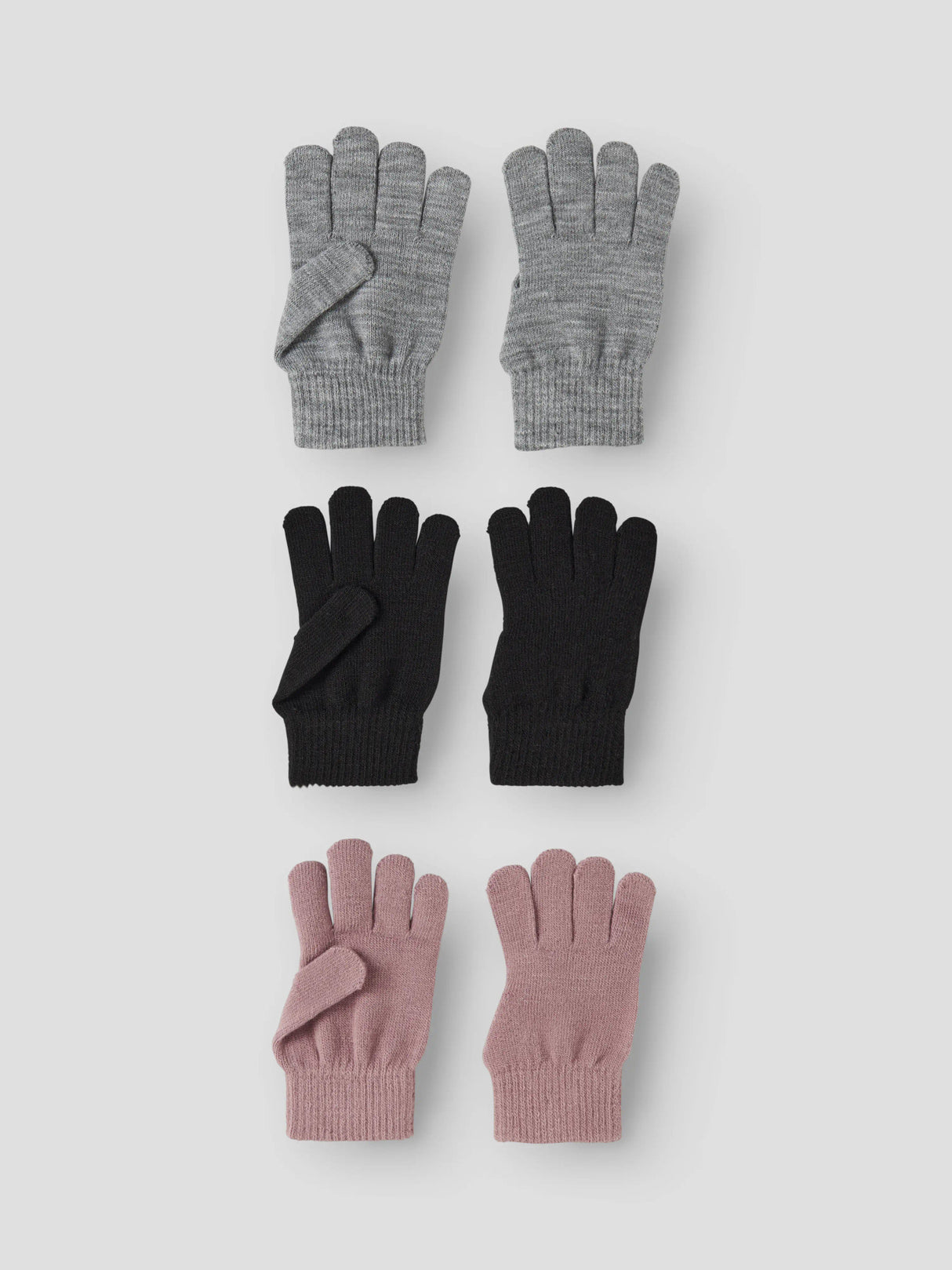 Name it Black GREY WOODROSE Gloves - 13233646