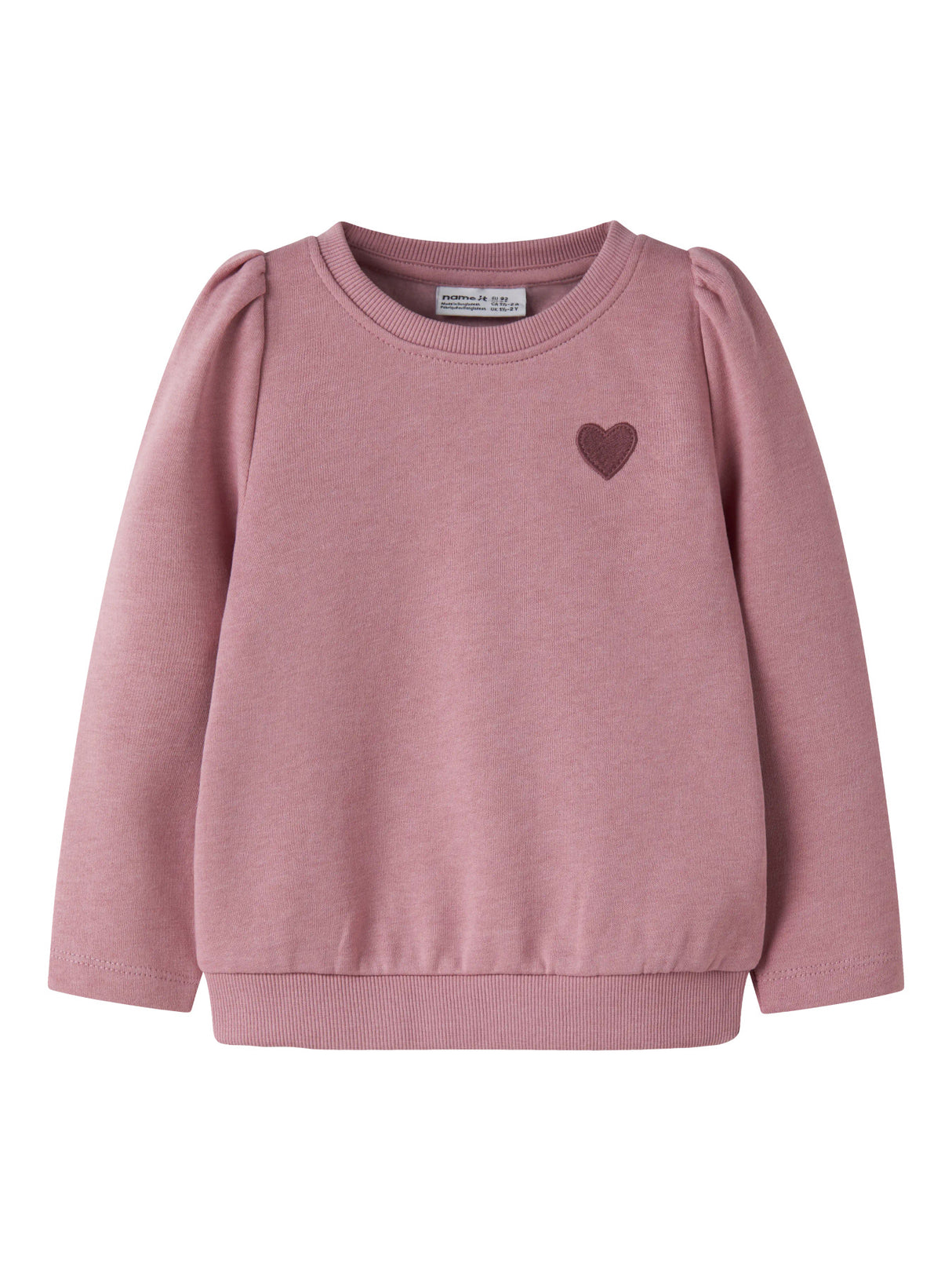 Lilas Heart Embroidery Sweatshirt fra Name it - 13234373