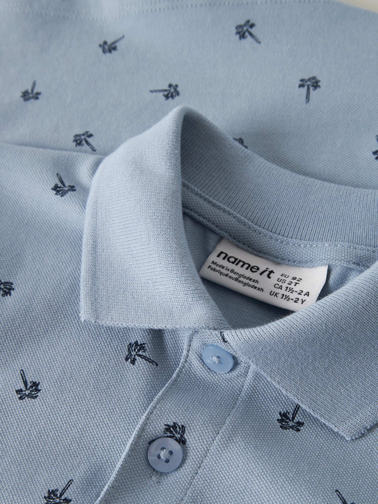 Blue Fog Palm polo bluse fra Name it - 13241568