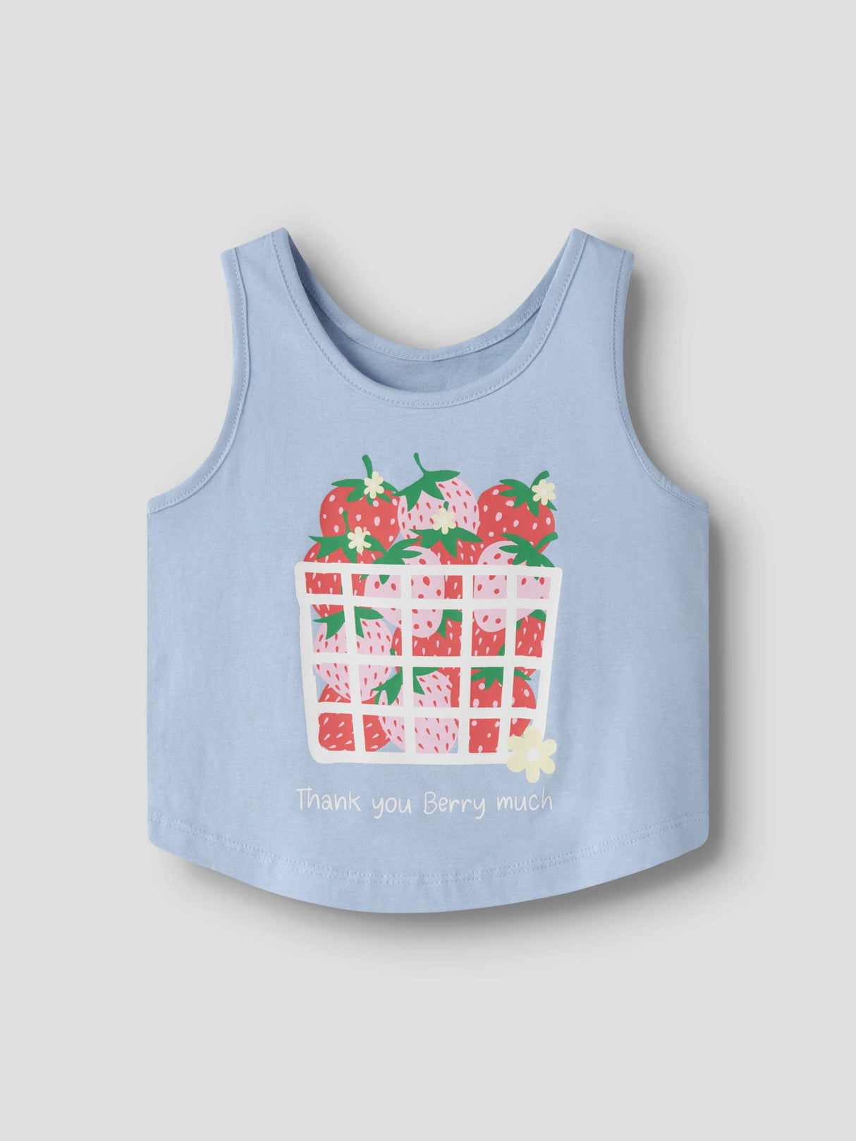 Chambray Blue Strawberry Basket Top fra Name it - 13241642