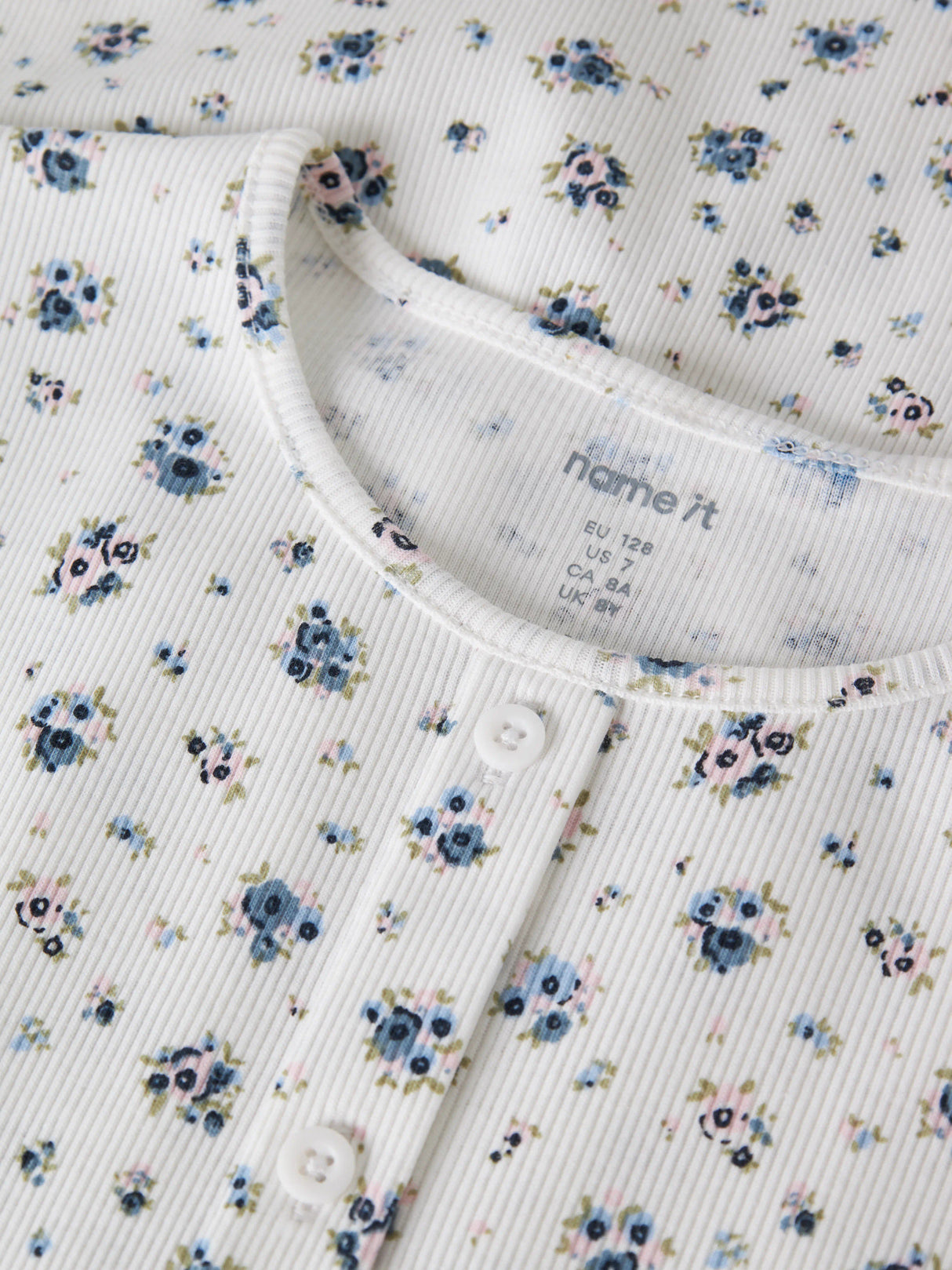 Bright White Pruple Floral Kjole fra Name it - 13241647