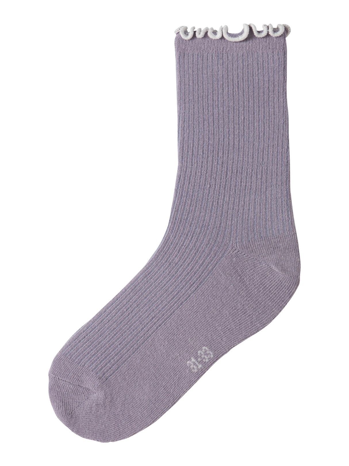 Lavender Gray Lettuce Edge Strømper fra Name it - 13243650