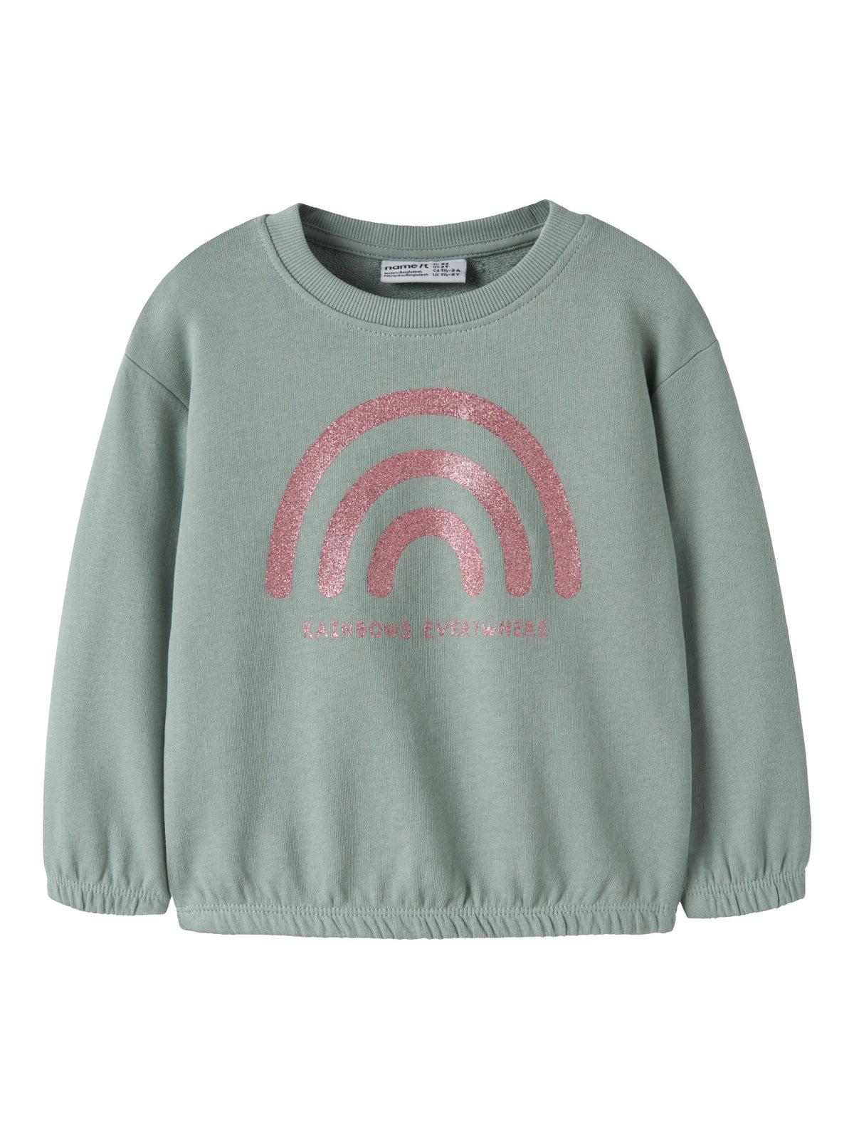 Green Milieu Glitter Rainbow Sweatshirt fra Name it - 13246314