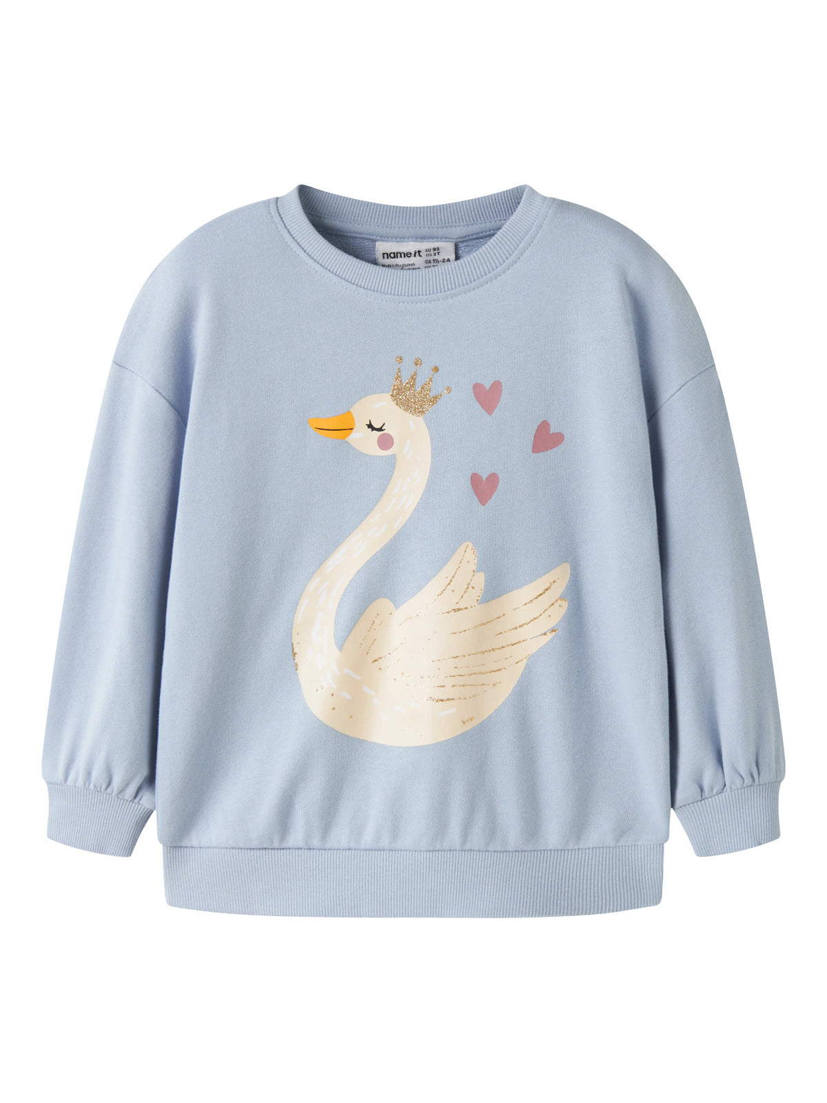 Subdued Blue Swan Princess Sweatshirt fra Name it - 13246331