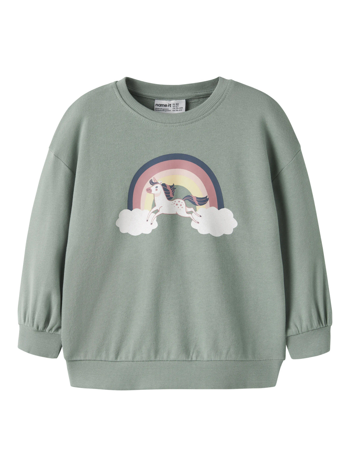 Green Milieu Rainbow Unicorn Sweatshirt fra Name it - 13246331