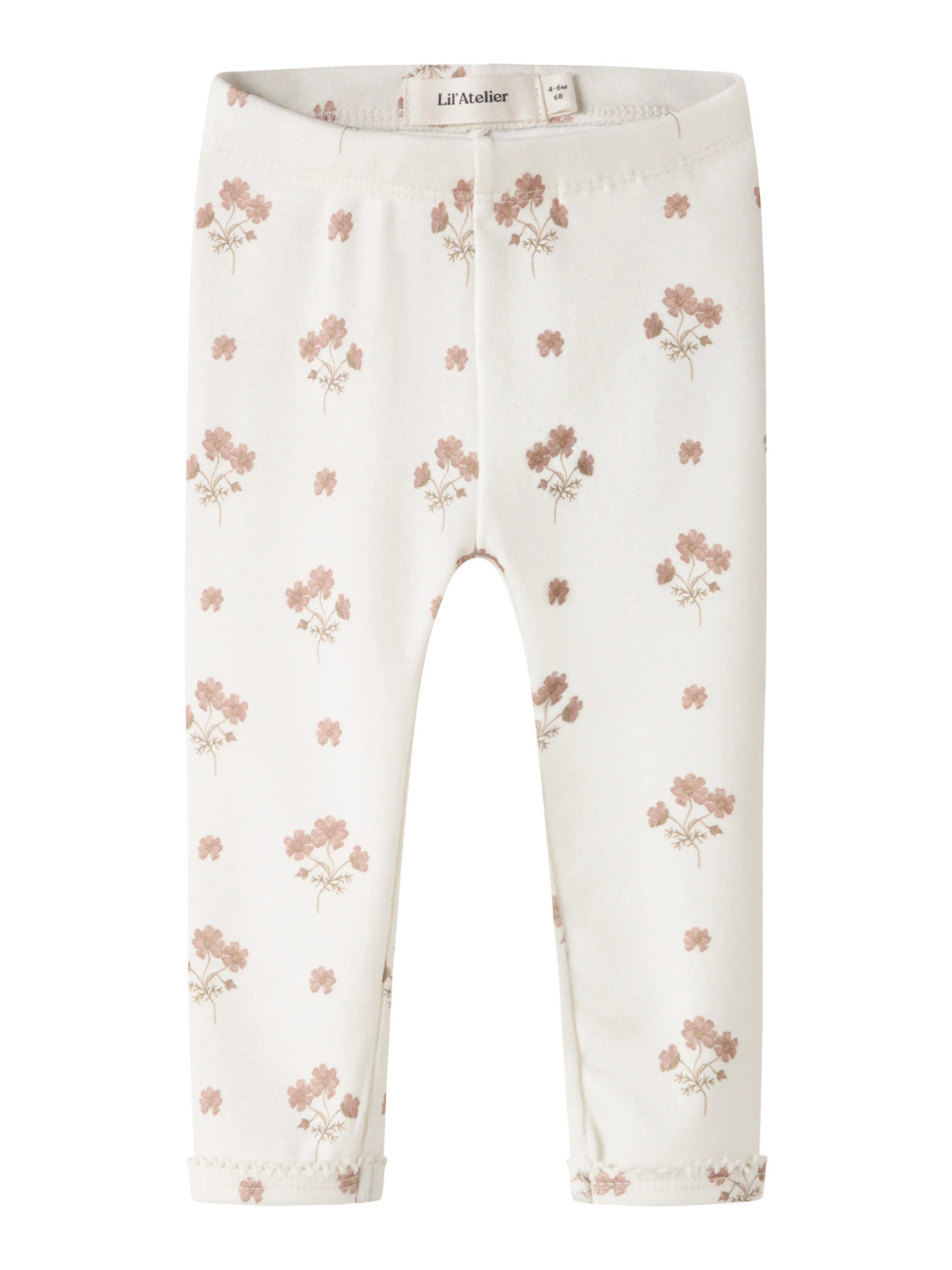 Lil'Atelier Coconut Milk FLOWER PINK Leggings - 13251978