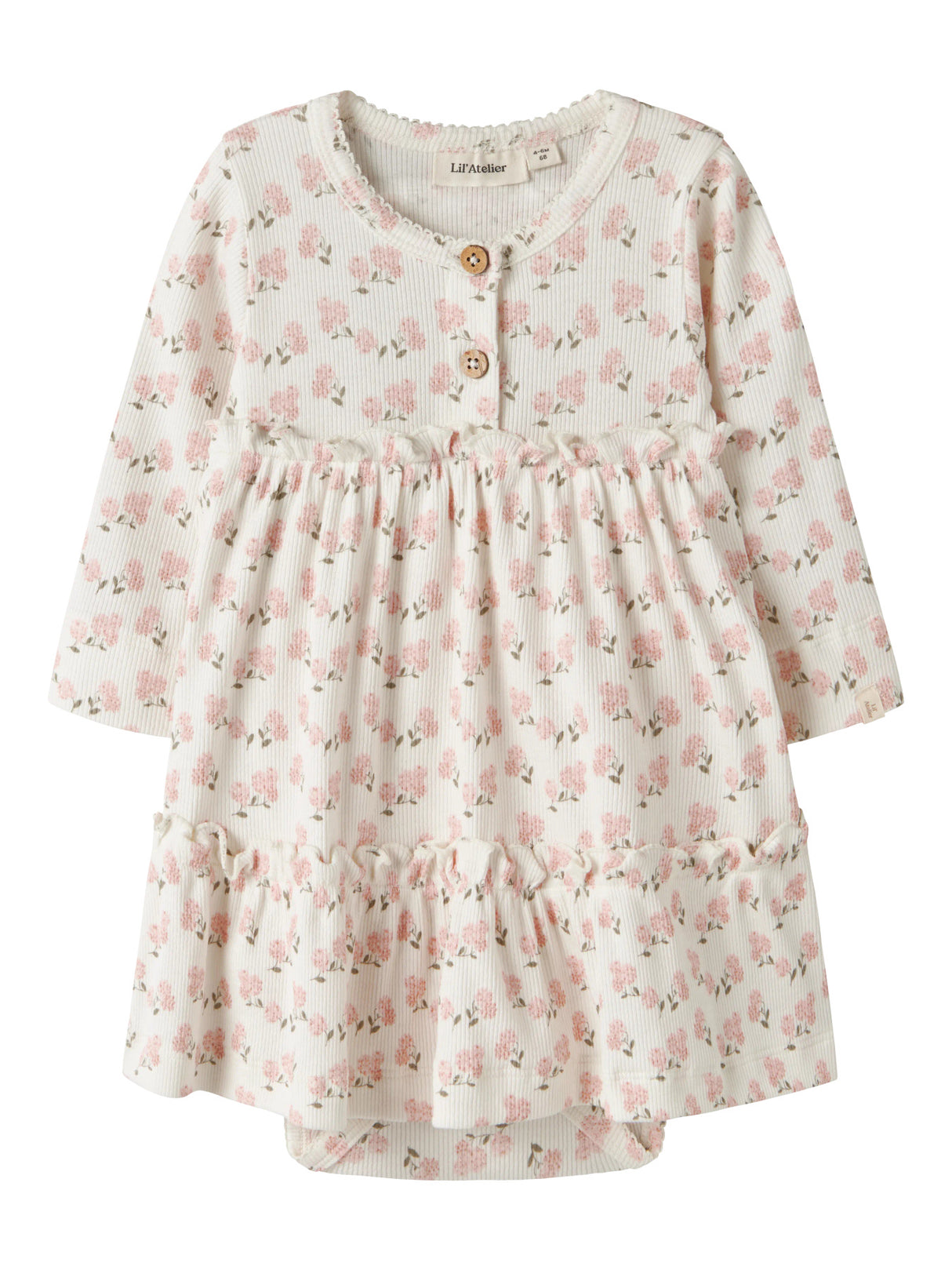 Lil'Atelier Coconut Milk HYDRANGEA Midi dress - 13253527