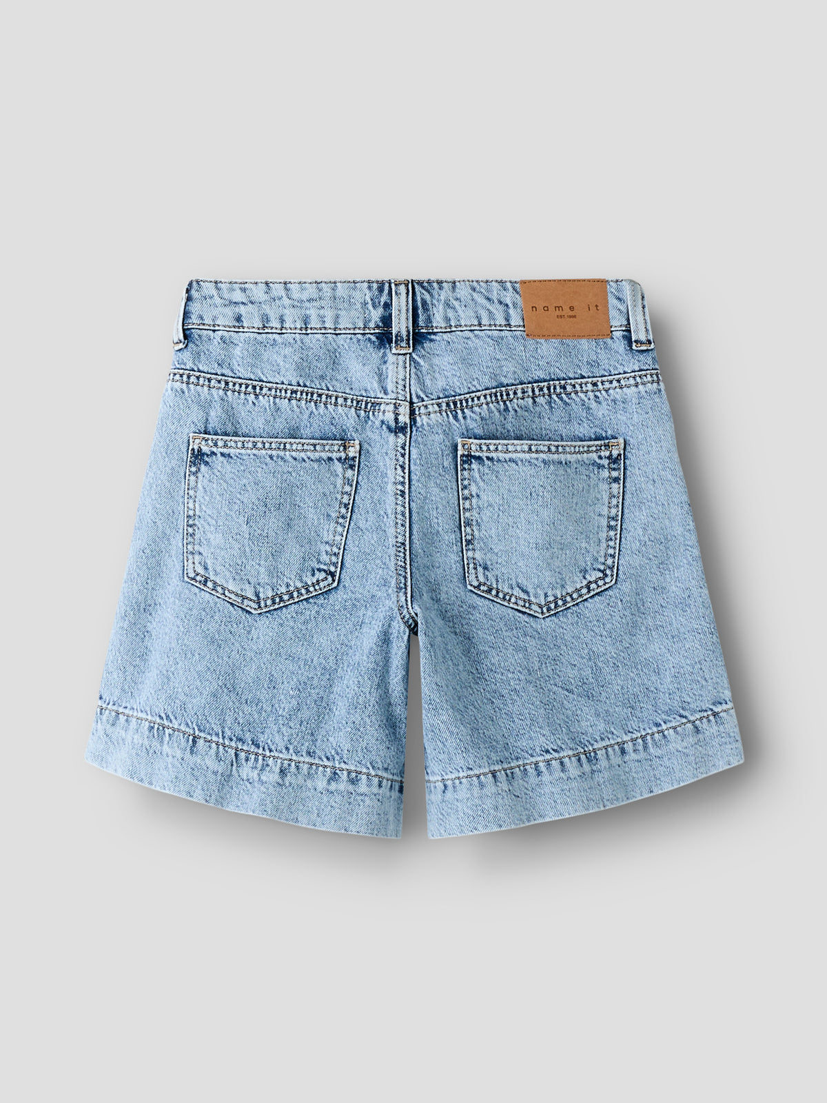 Light Blue Bleached Denim Shorts fra Name it - 13254136