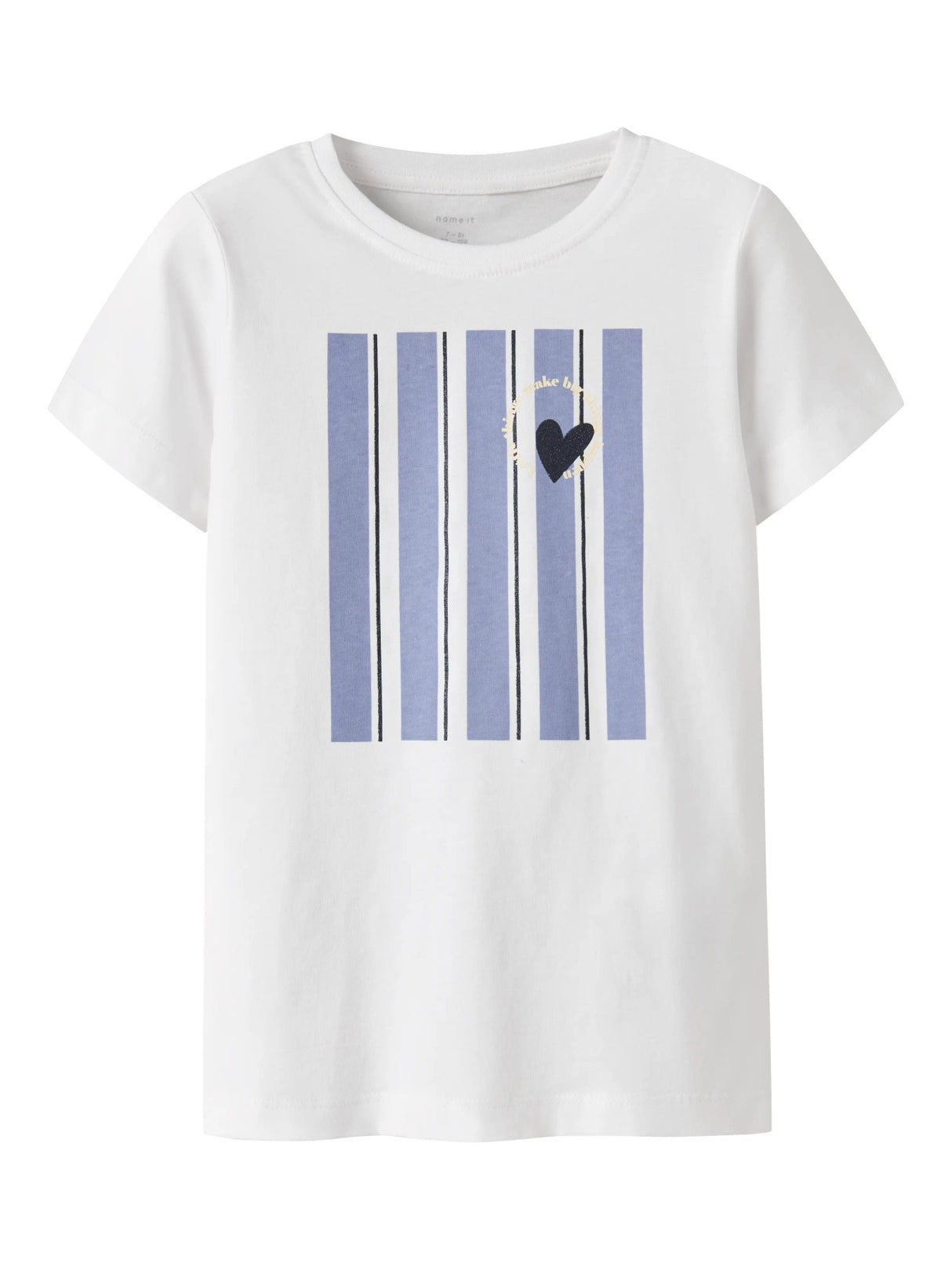 Name it Bright White Purple Impression Stripes T-Shirt - 13254525