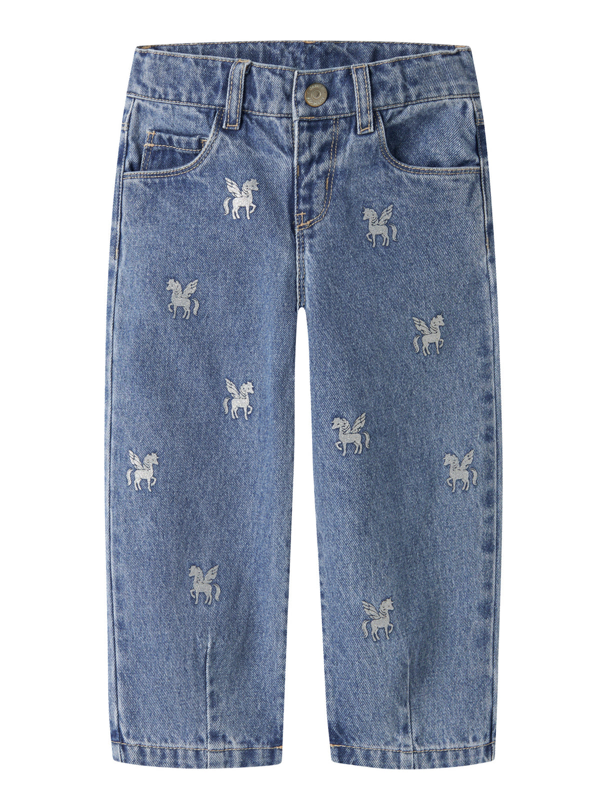 Medium Blue Denim UNICORN GLITTER Bukser fra Name it - 13255126