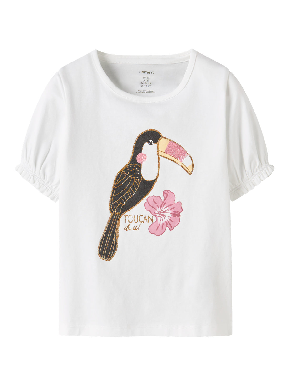 Bright White Toucan Bluse fra Name it - 13255936