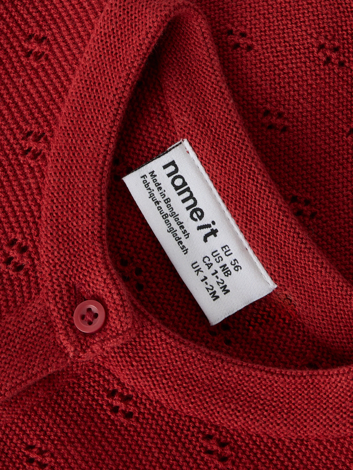 Brick Red Cardigan,Striktrøje fra Name it - 13256232