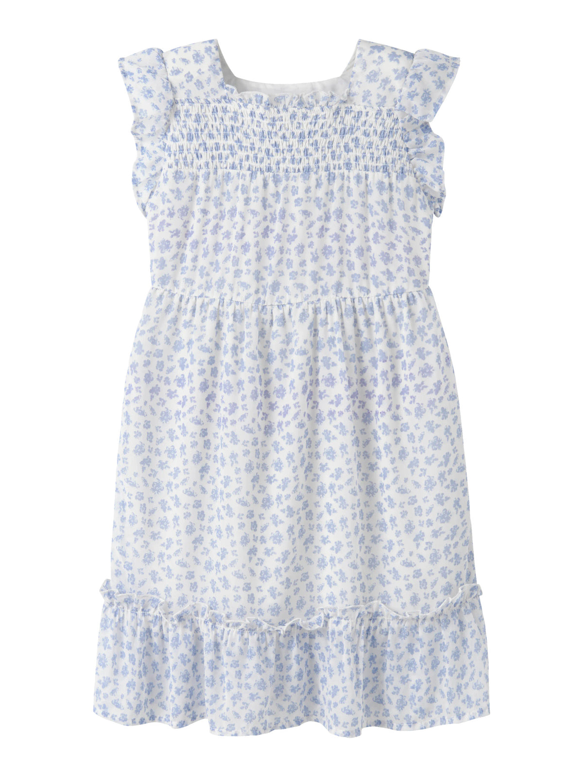 Bright White BLUE FLOWERS Kjole fra Name it - 13256258