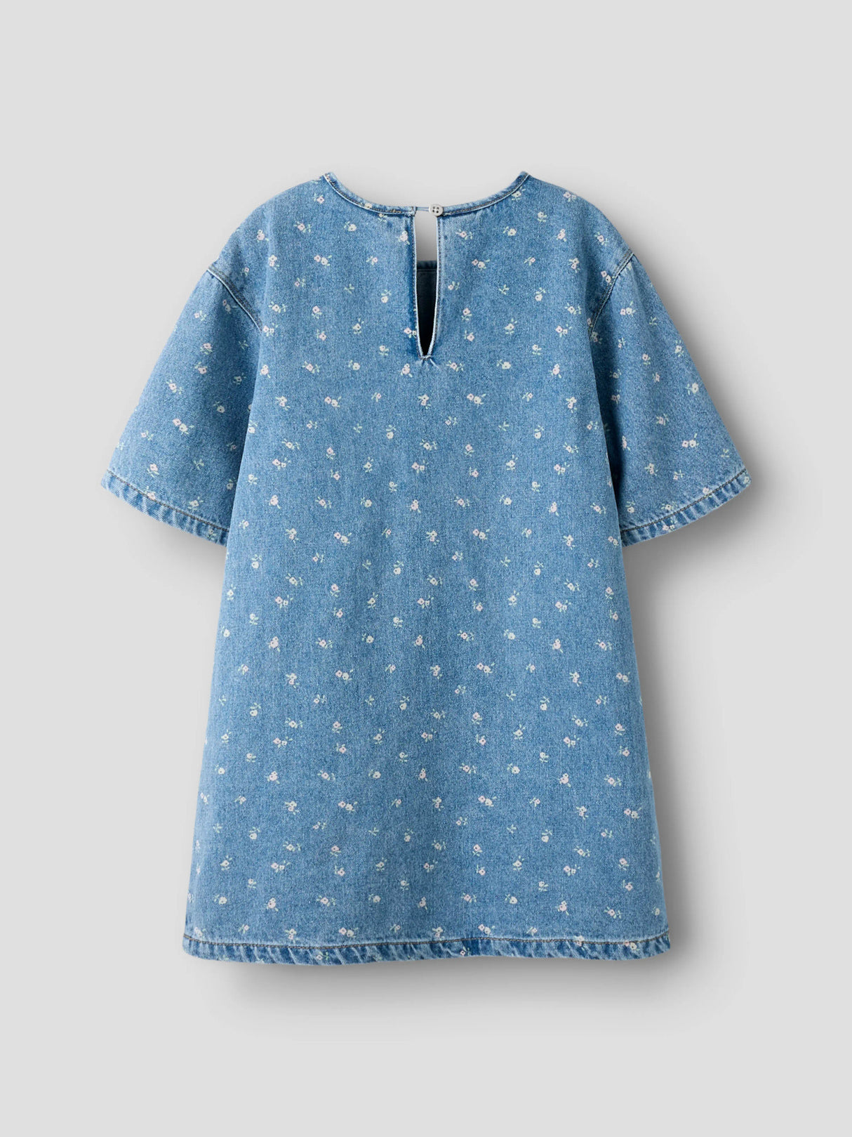 Light Blue Denim FLOWER AOP Kjole fra Name it - 13256806