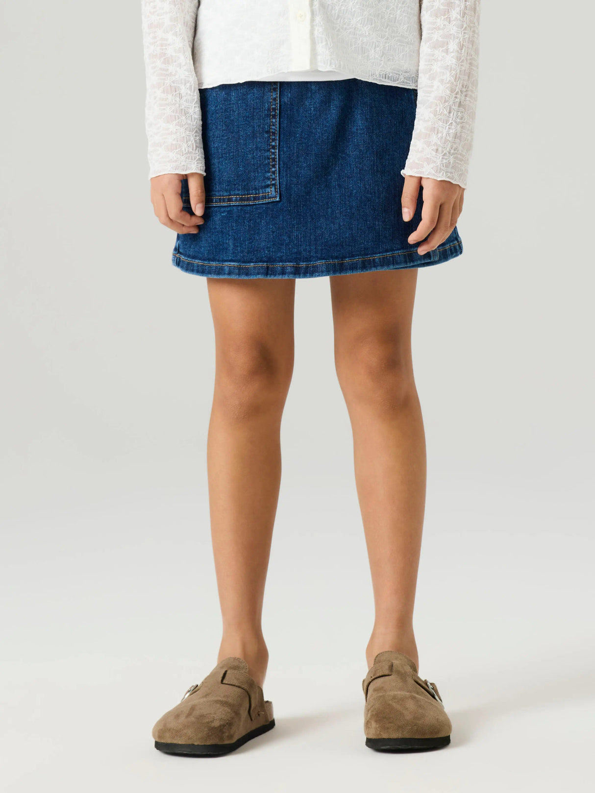 Medium Blue Denim Nederdel fra Name it - 13261796