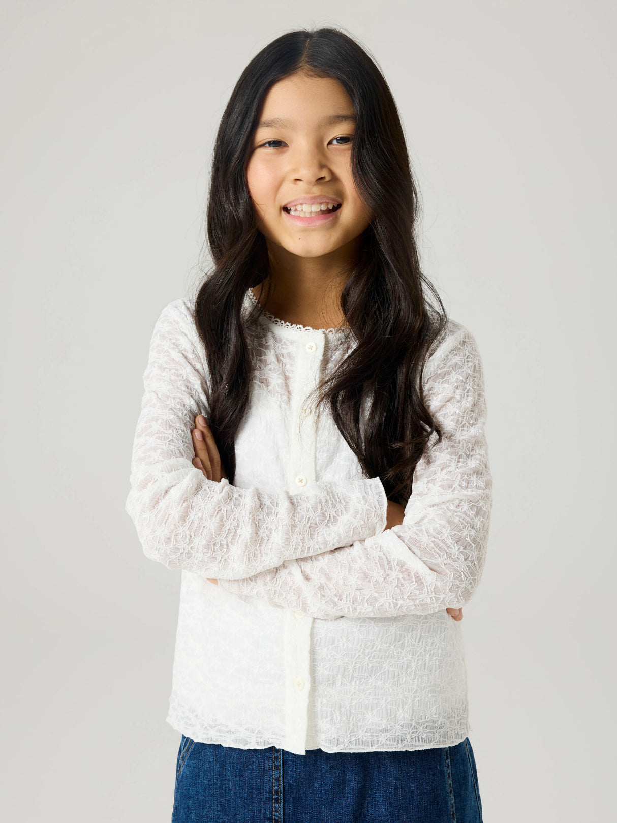 Bright White Cardigan fra Name it - 13262585