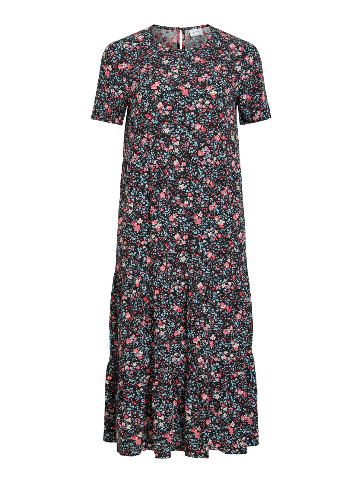 Black PINK/BLUE FLOWERS Kjole fra VILA - 14078934