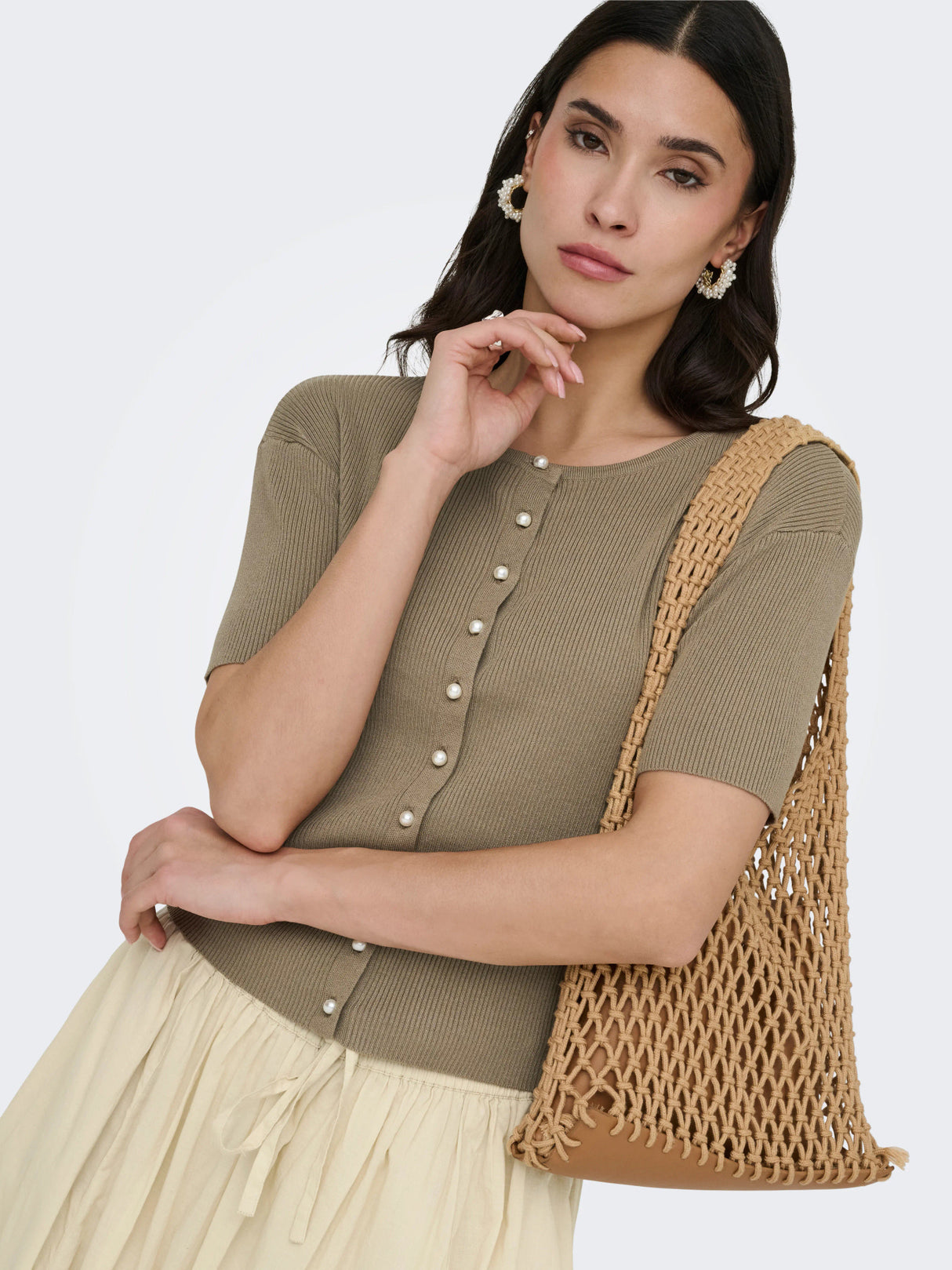 Brun Cardigan,Striktrøje - JDY - 15369786