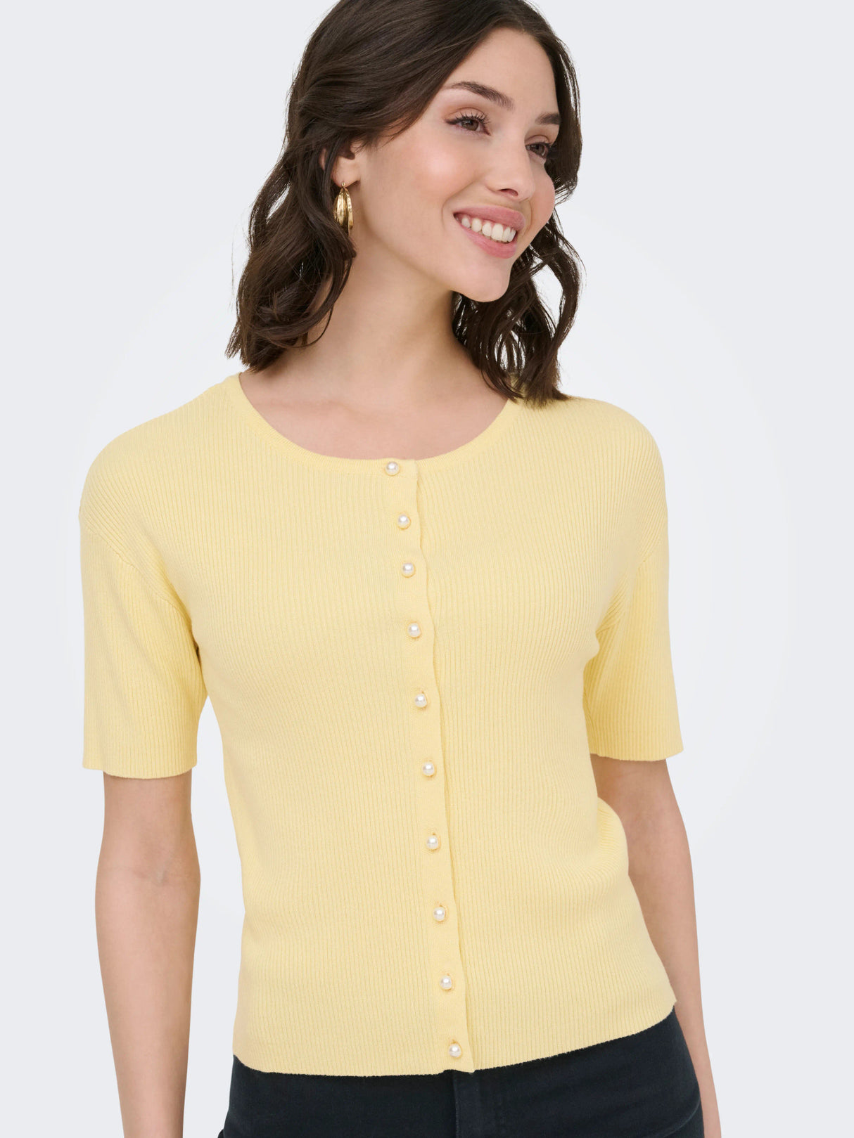 Gul Cardigan,Striktrøje - JDY - 15369786