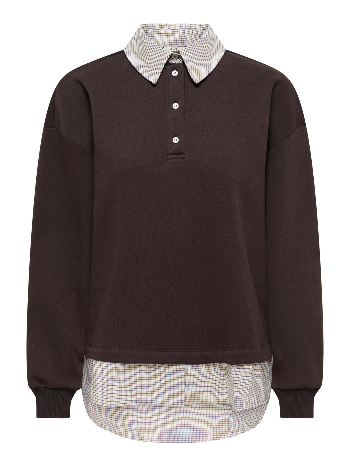 Coffee Bean COLLAR WITH CHECKS Sweatshirt fra JDY - 15381086