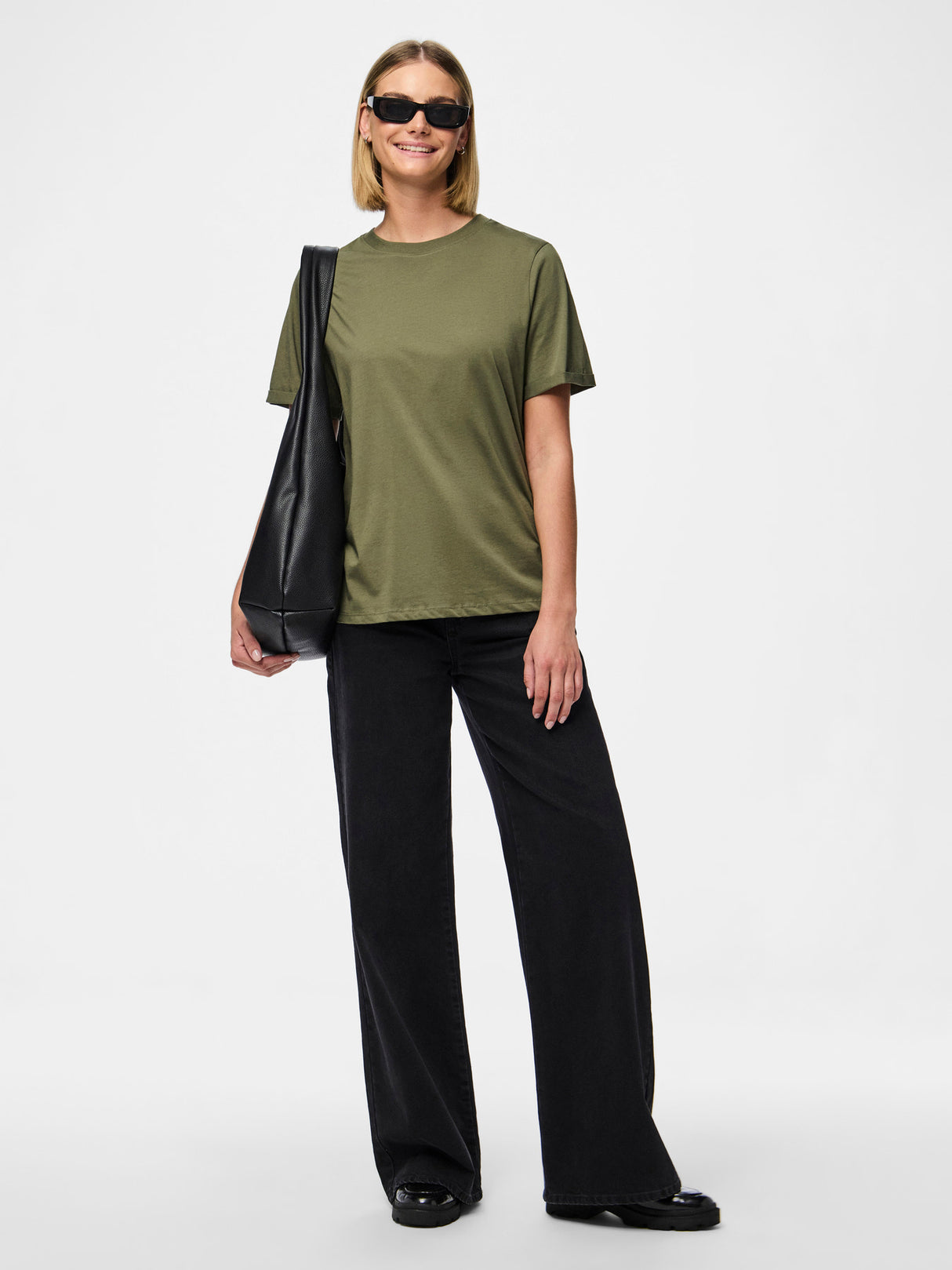 PIECES Deep Lichen Green Bluse - 17086970