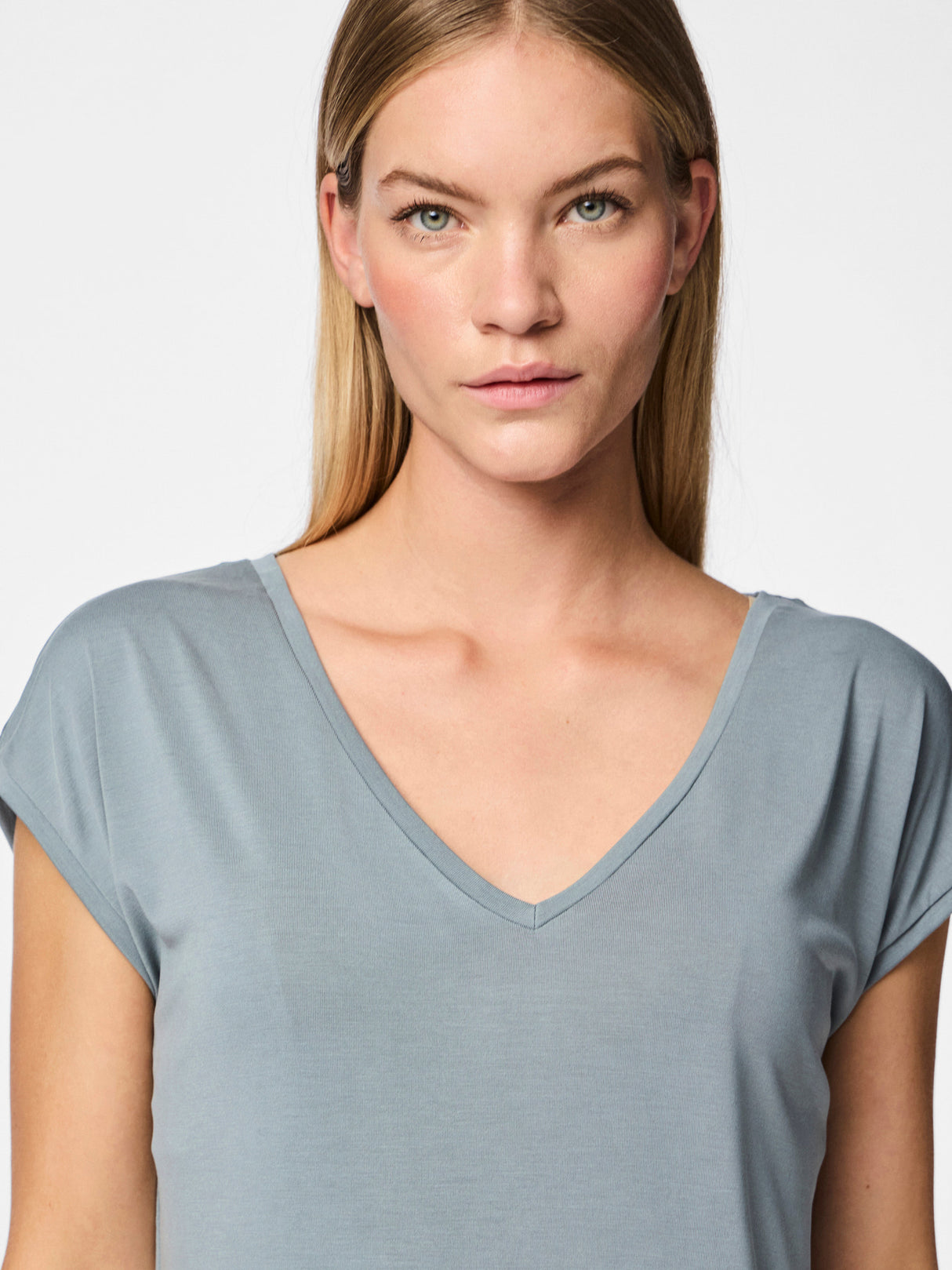 Gråblå Top fra PIECES - 17095260