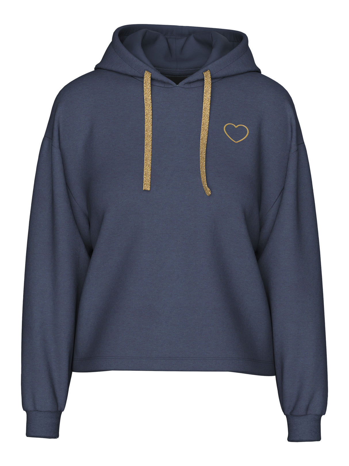 PIECES Ombre Blue GOLD HEART Sweatshirt - 17121098