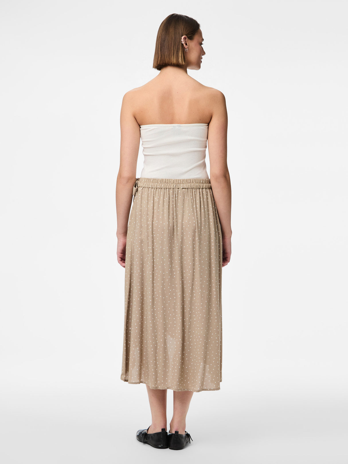 PIECES sand crockery new dot nederdel