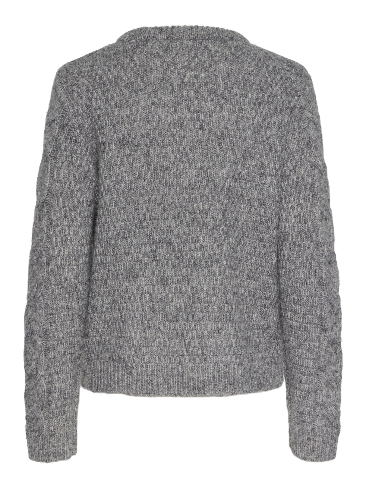 PIECES Medium Grey Melange Striktrøje - 17140372