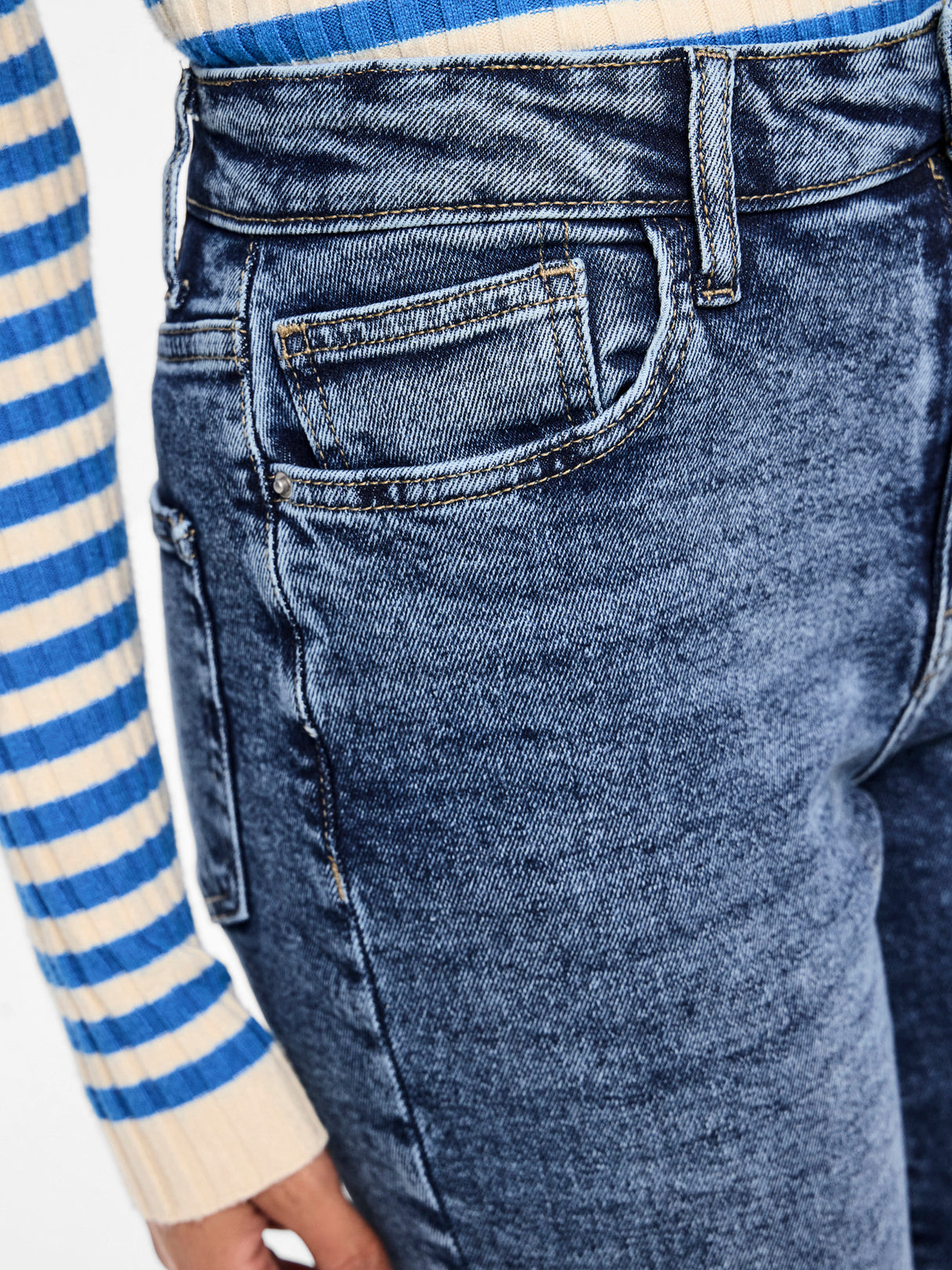 PIECES Medium Blue Denim Bukser - 17147293