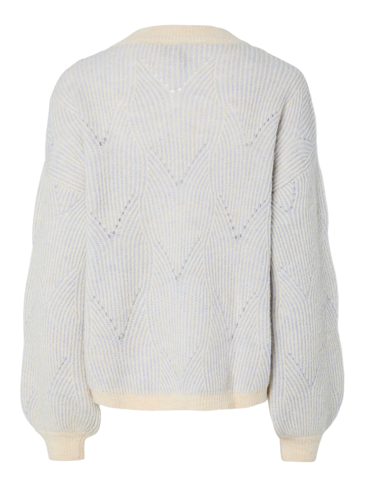 PIECES Whitecap Gray BABY LAVENDER Striktrøje - 17147906