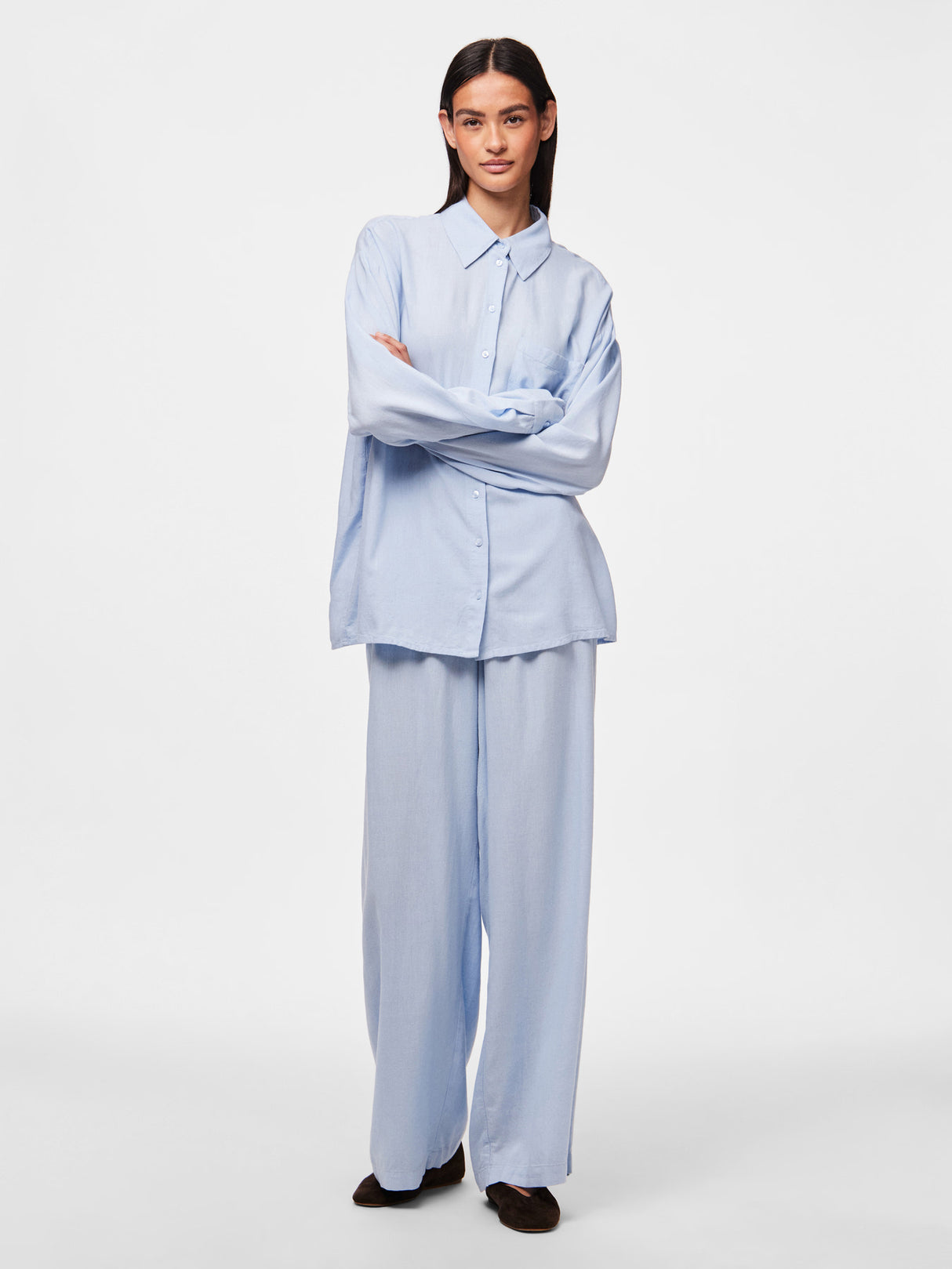 Blå Bluse fra PIECES - 17149315