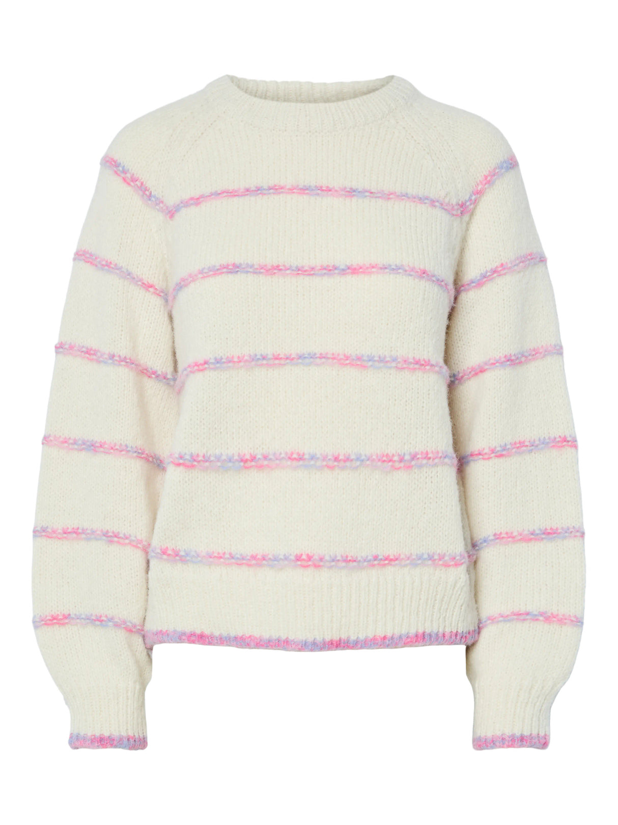 PIECES Birch RAINBOW Striktrøje - 17150918