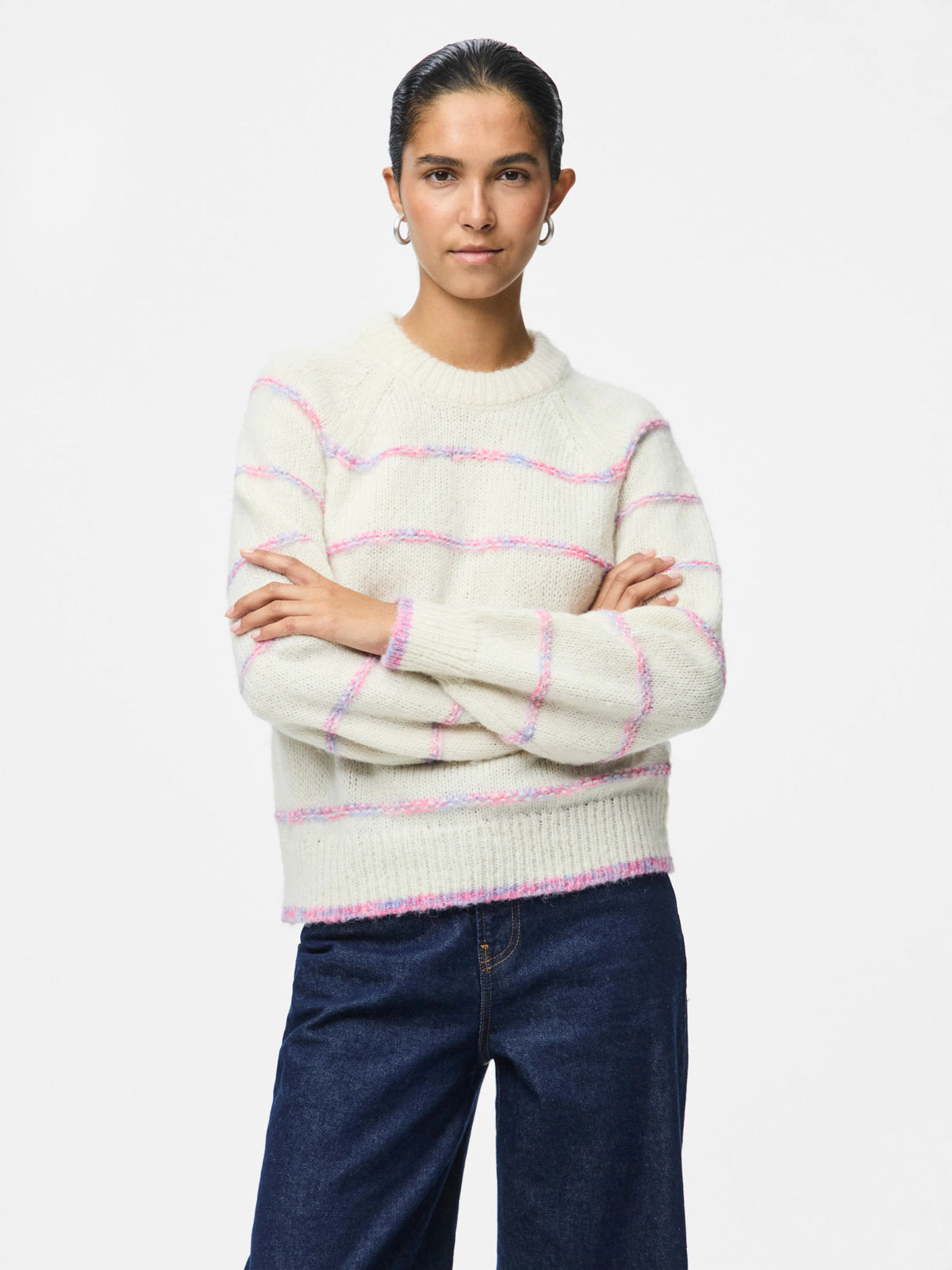 PIECES Birch RAINBOW Striktrøje - 17150918
